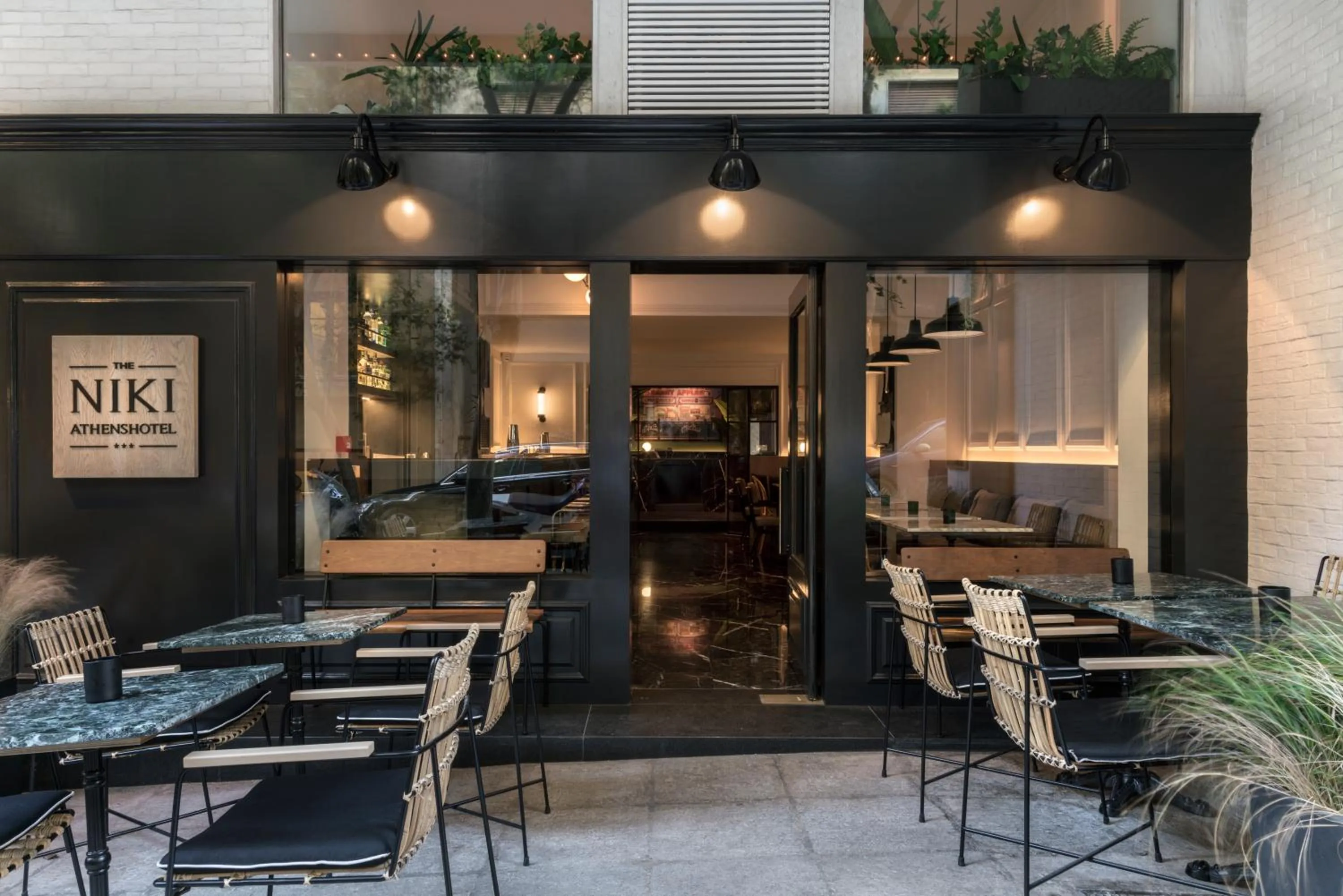 Facade/entrance in Niki Athens Hotel