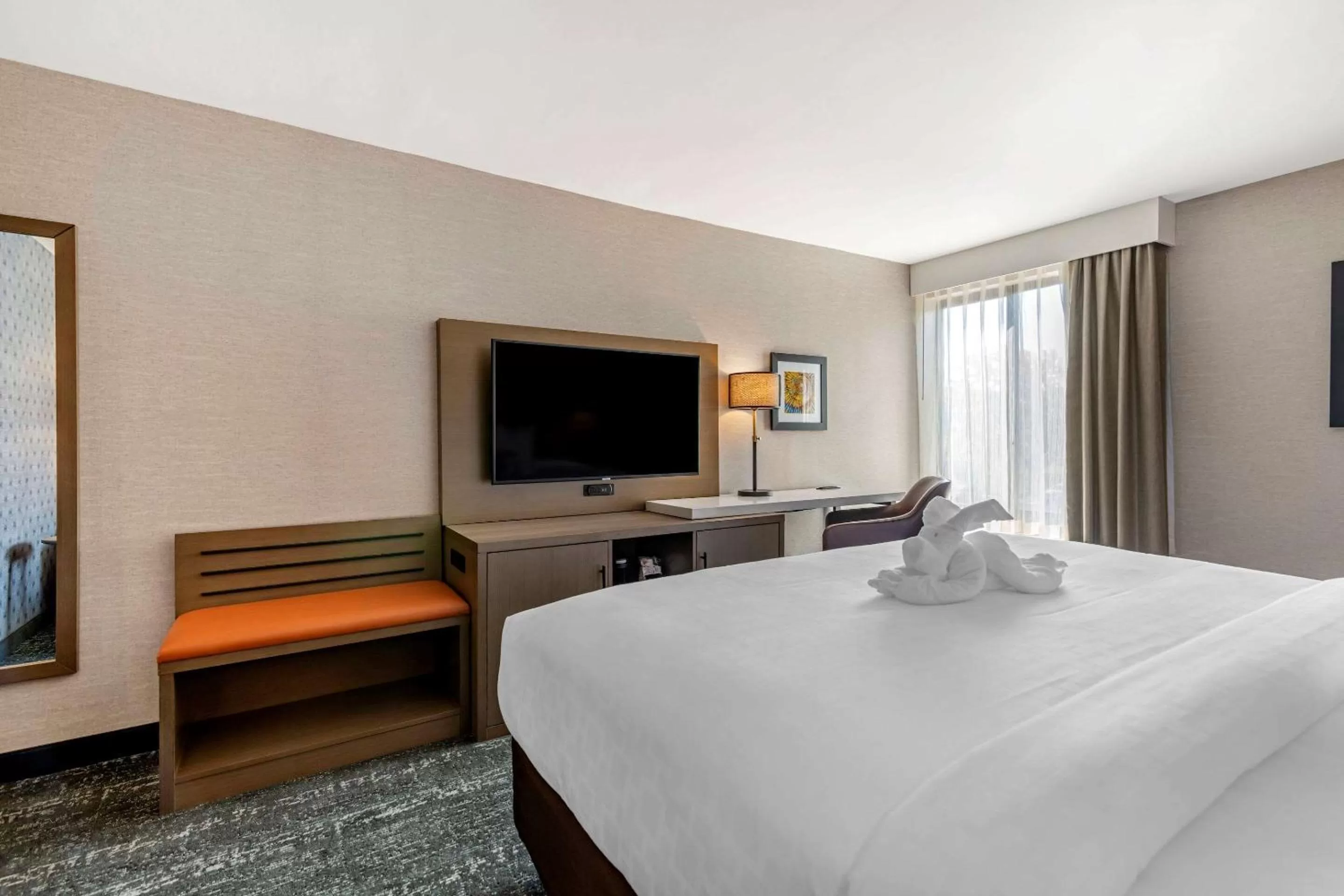 Photo of the whole room, Bed in Clarion Inn Nashua