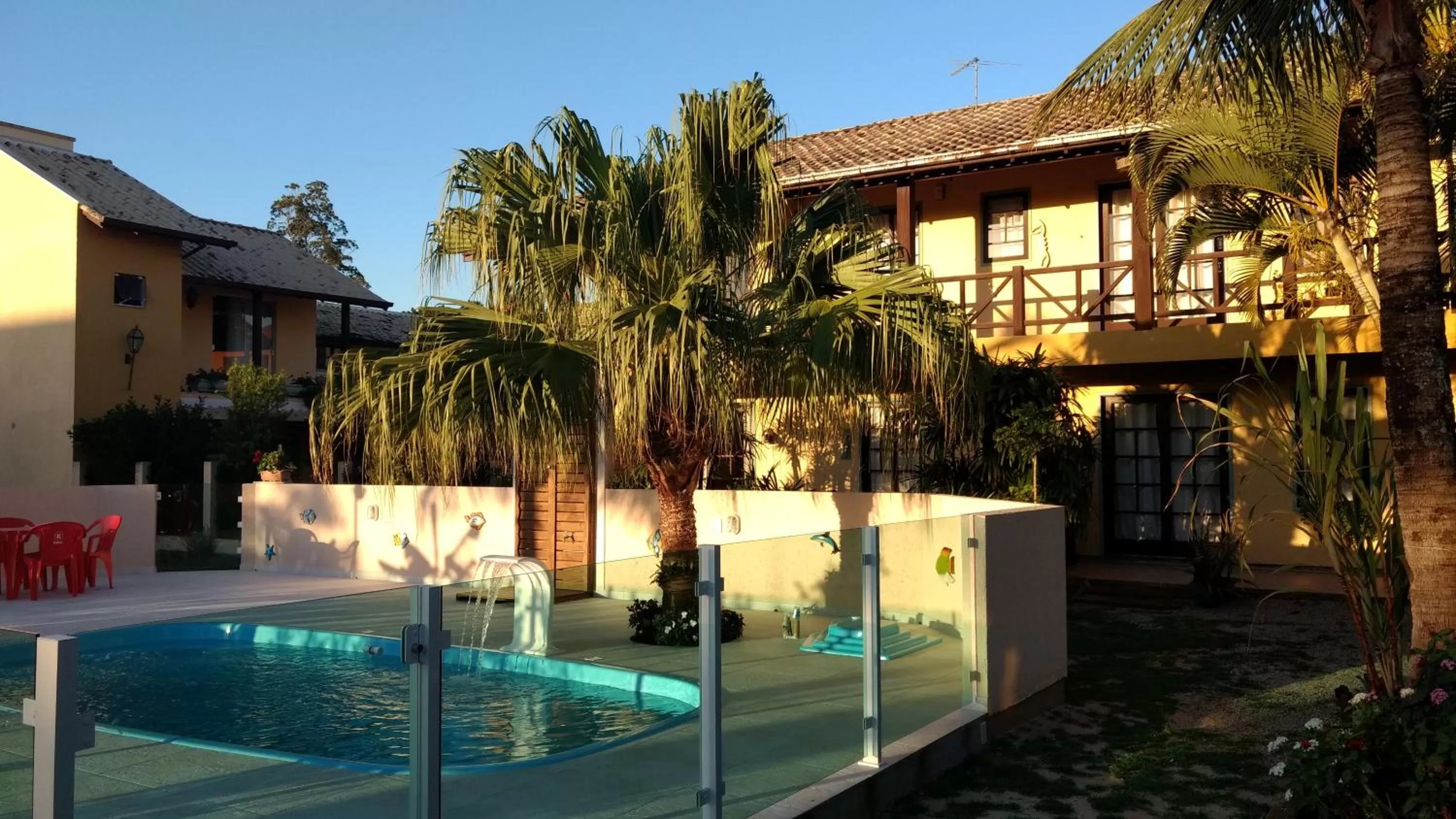 Pool view, Property Building in Pousada Santa Genoveva campeche