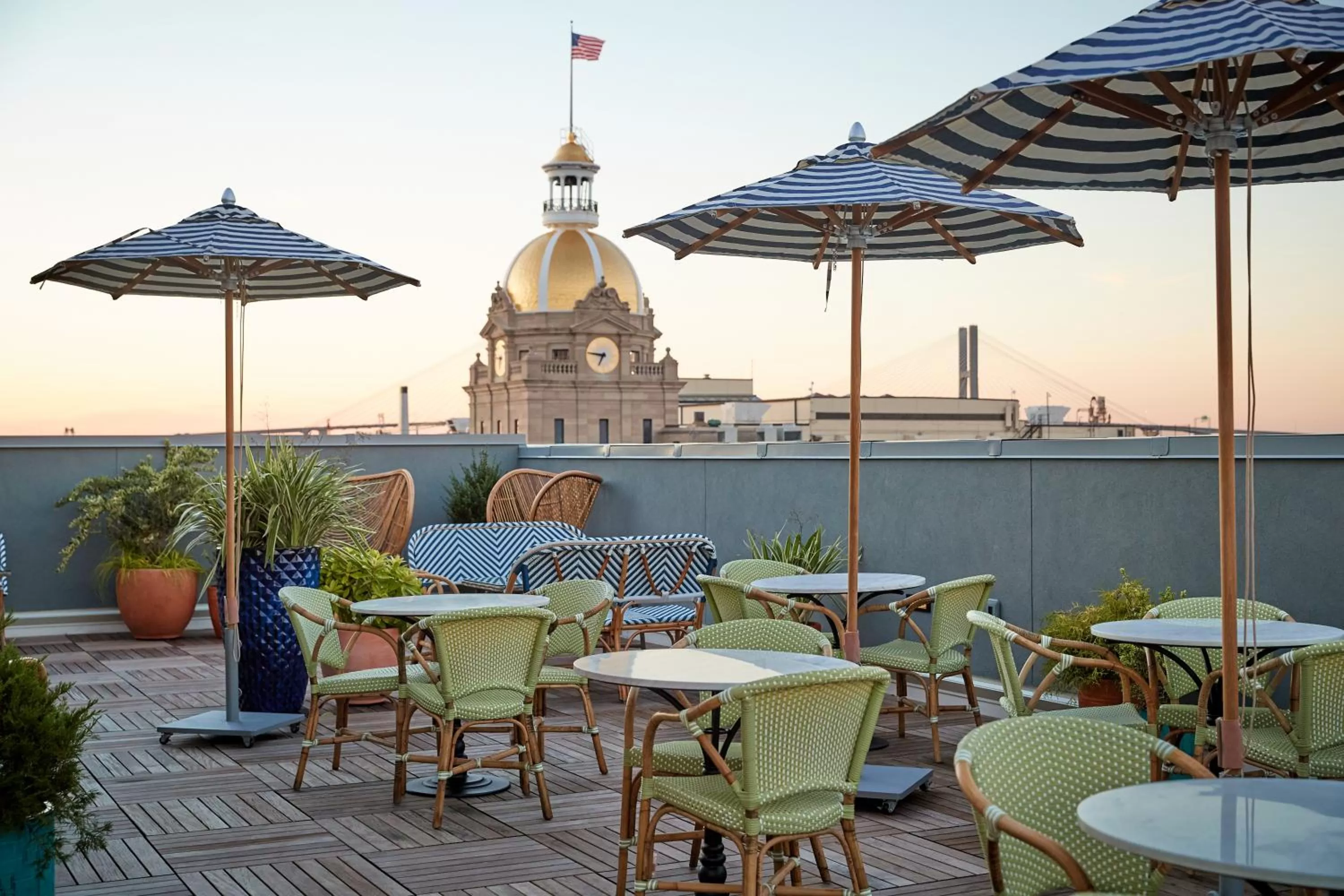 Patio in The Drayton Hotel Savannah, Curio Collection by Hilton