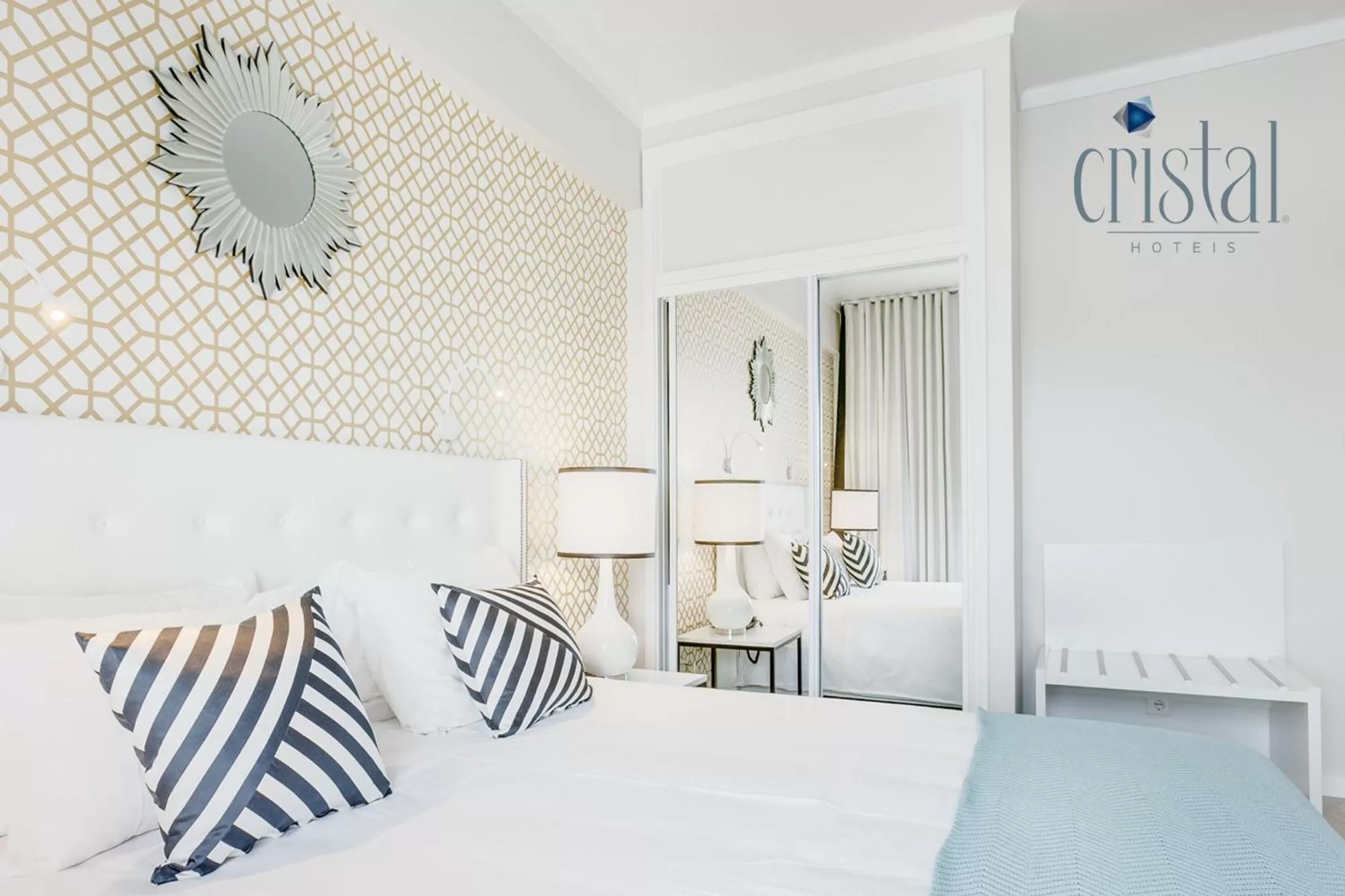 Bed in Hotel Cristal Marinha