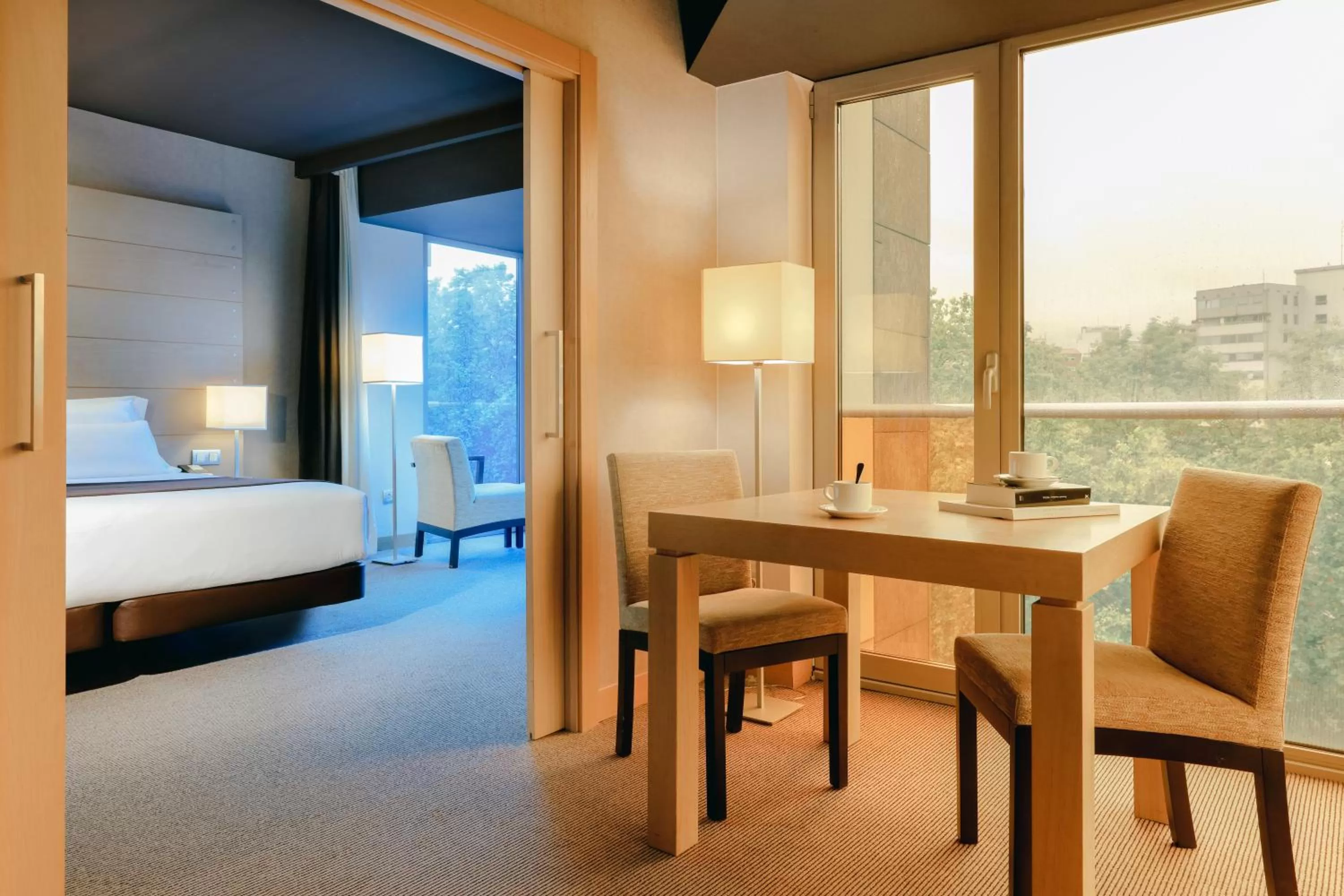 Photo of the whole room, Bed in Hesperia Bilbao