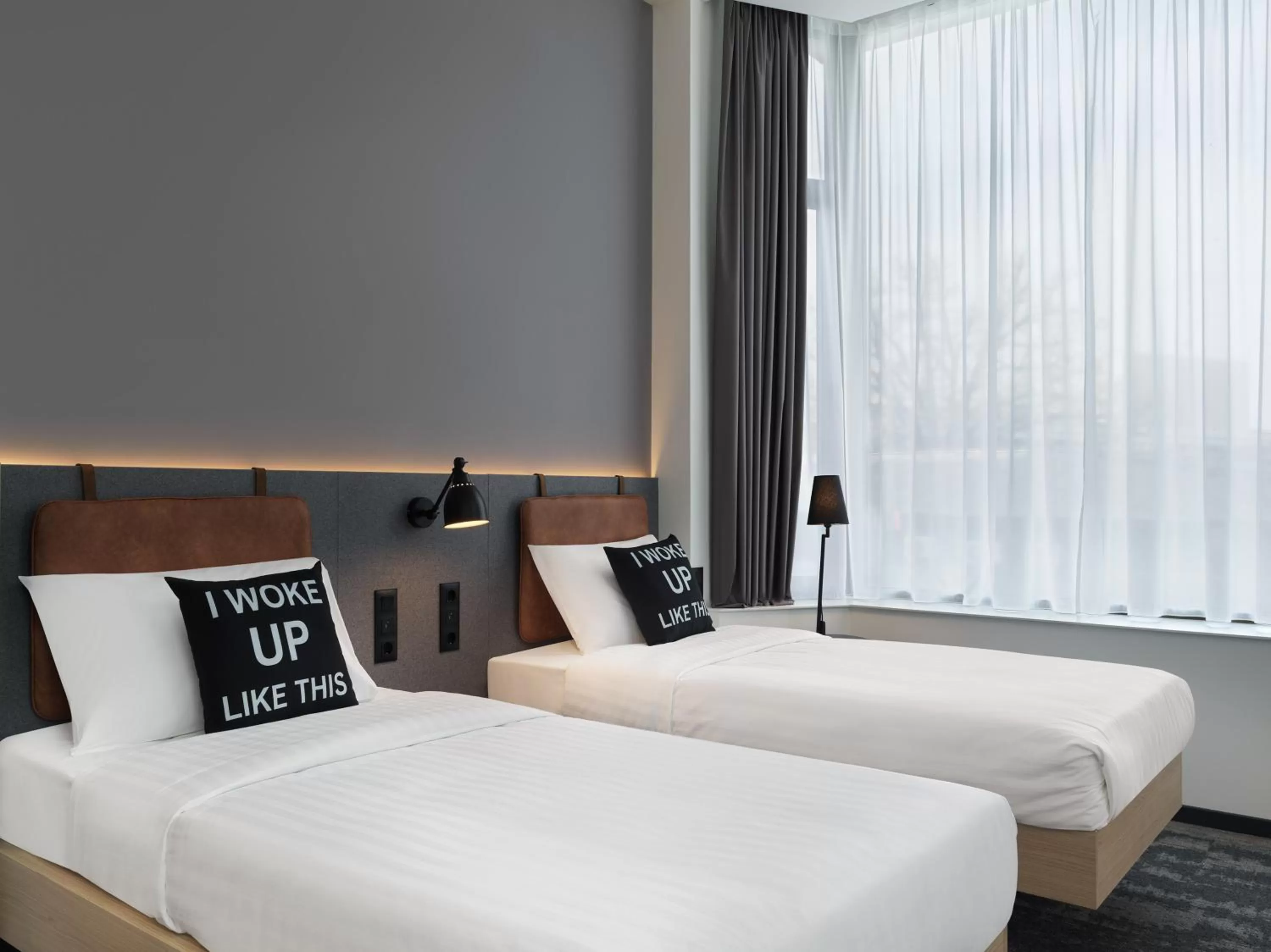 Bedroom, Bed in Moxy Belgrade