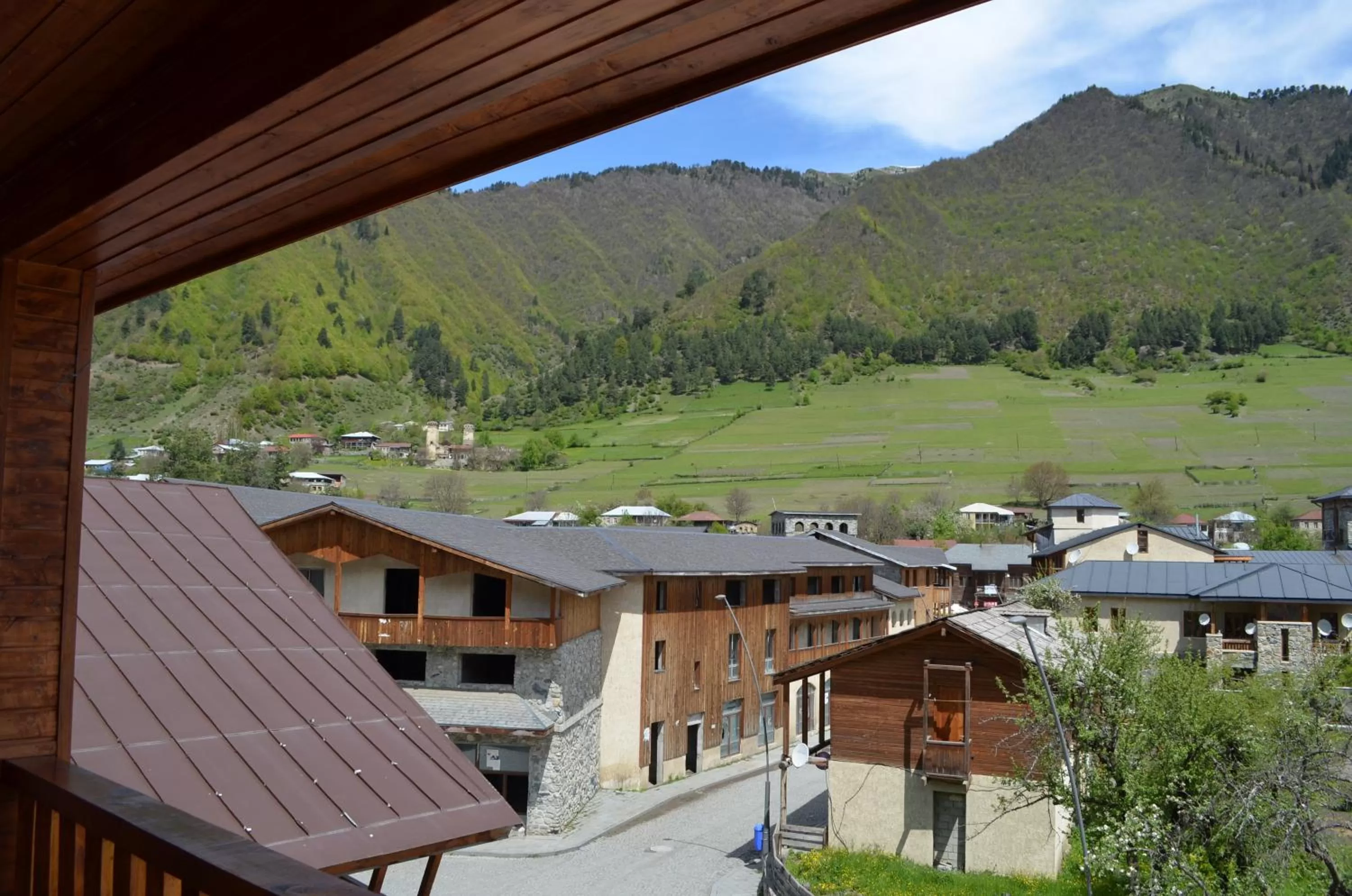Balcony/Terrace, Mountain View in Hotel Svanseti