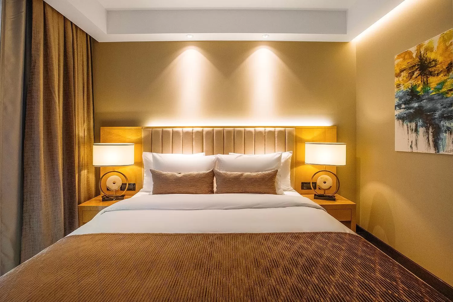 Bed in Marjan Plaza Hotel