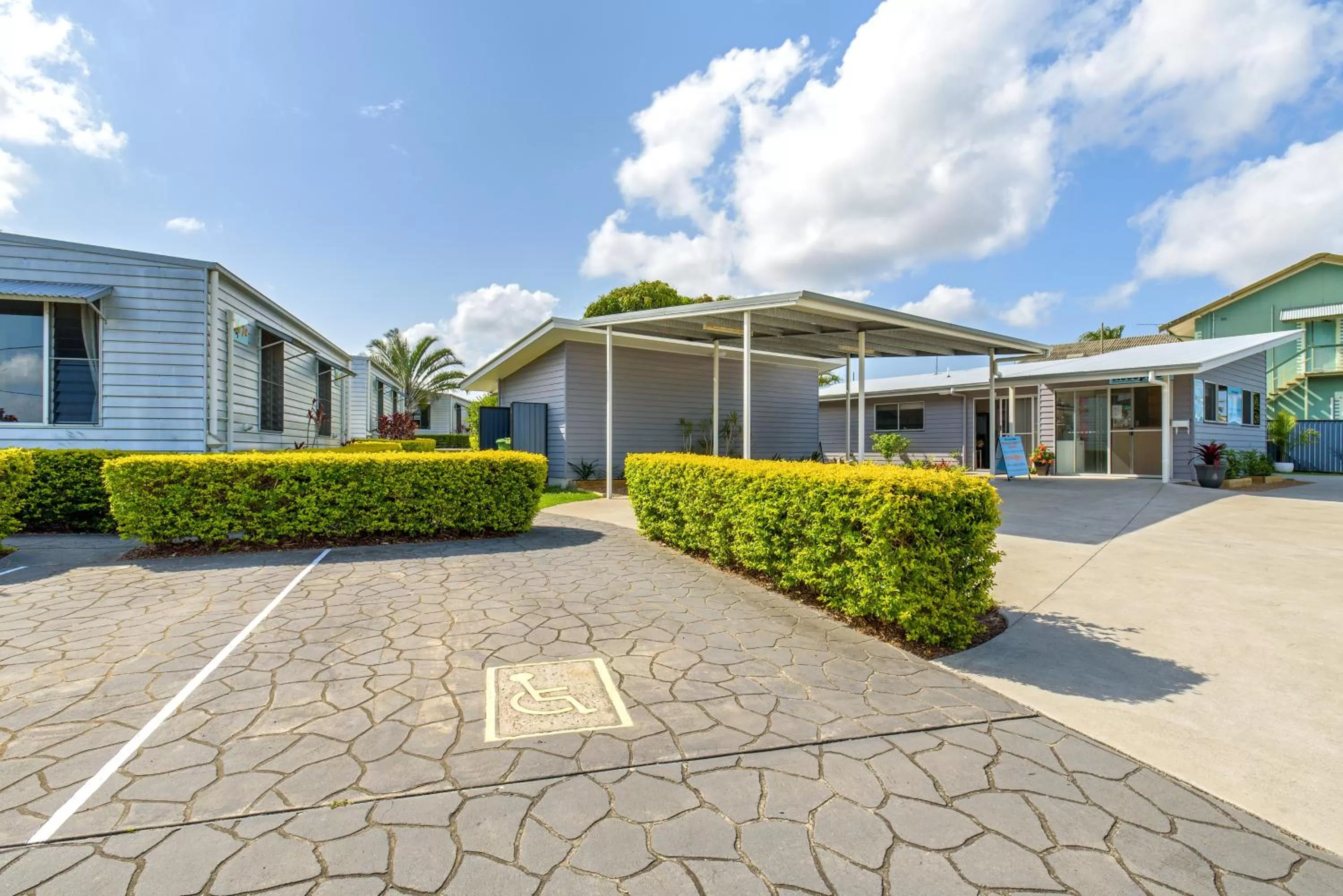 Facade/entrance in Tin Can Bay's Sleepy Lagoon Motel