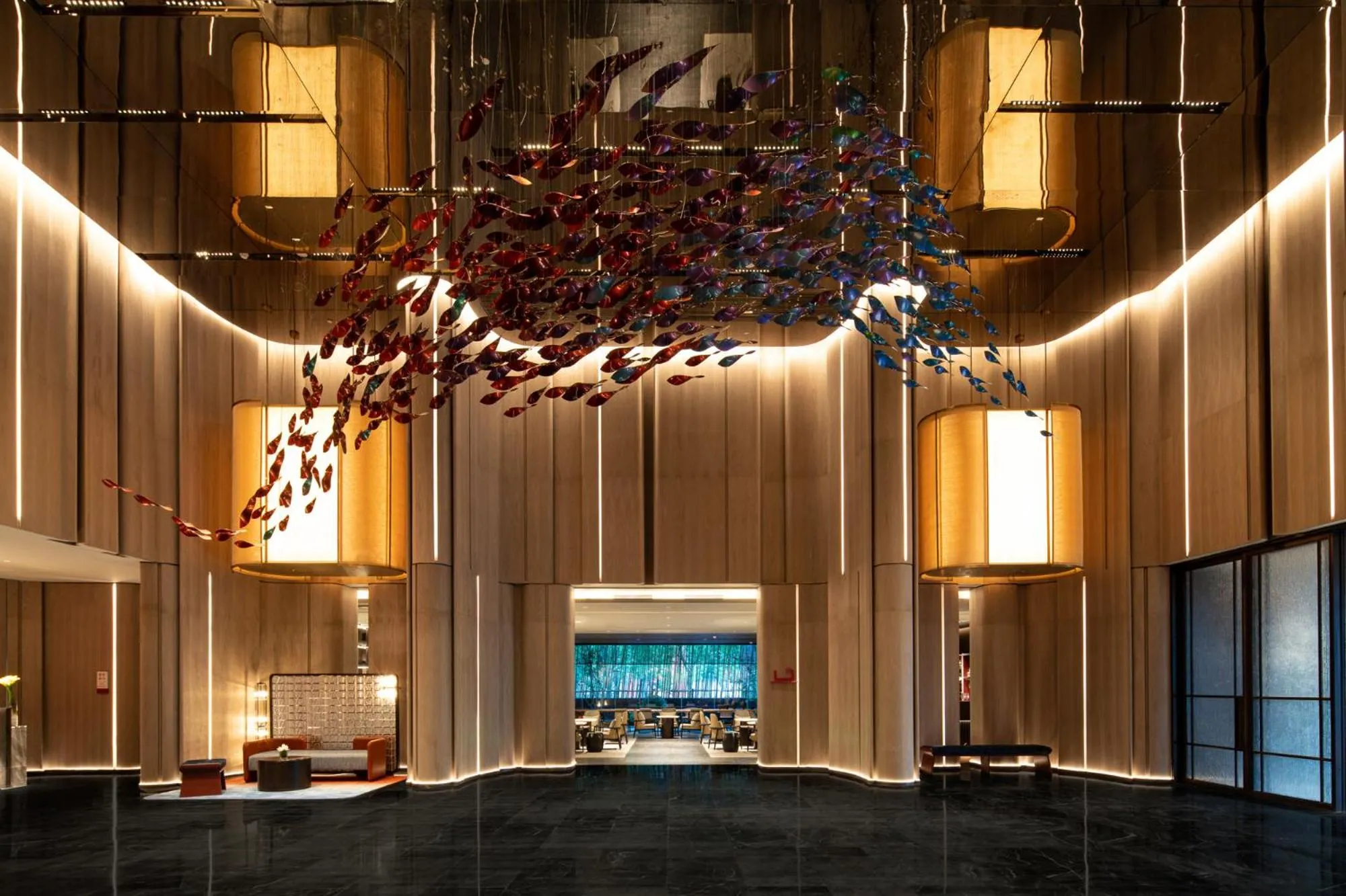 Lobby or reception in HUALUXE Shanghai Changfeng Park - Park Lake View