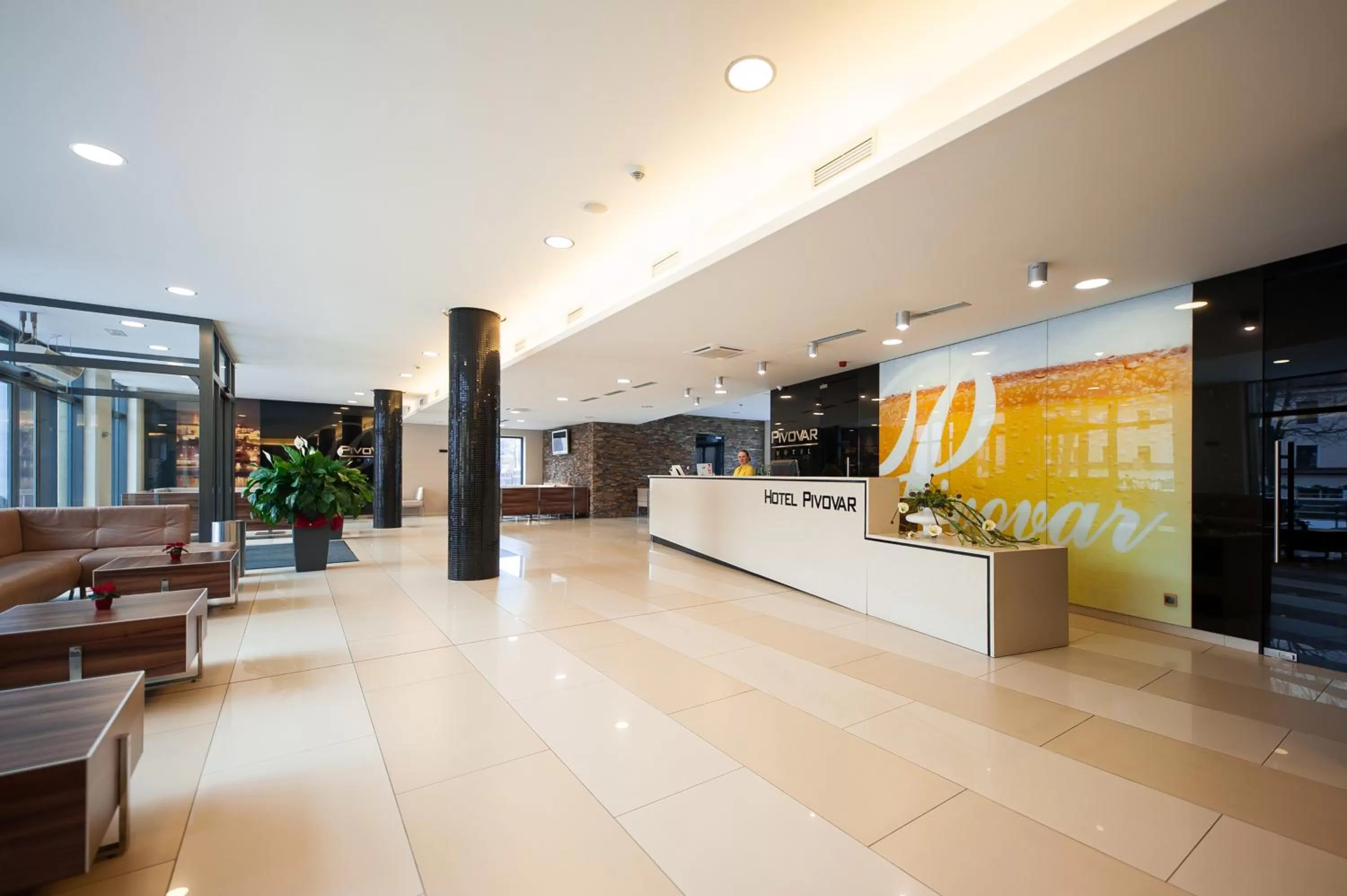 Lobby or reception in Hotel Pivovar