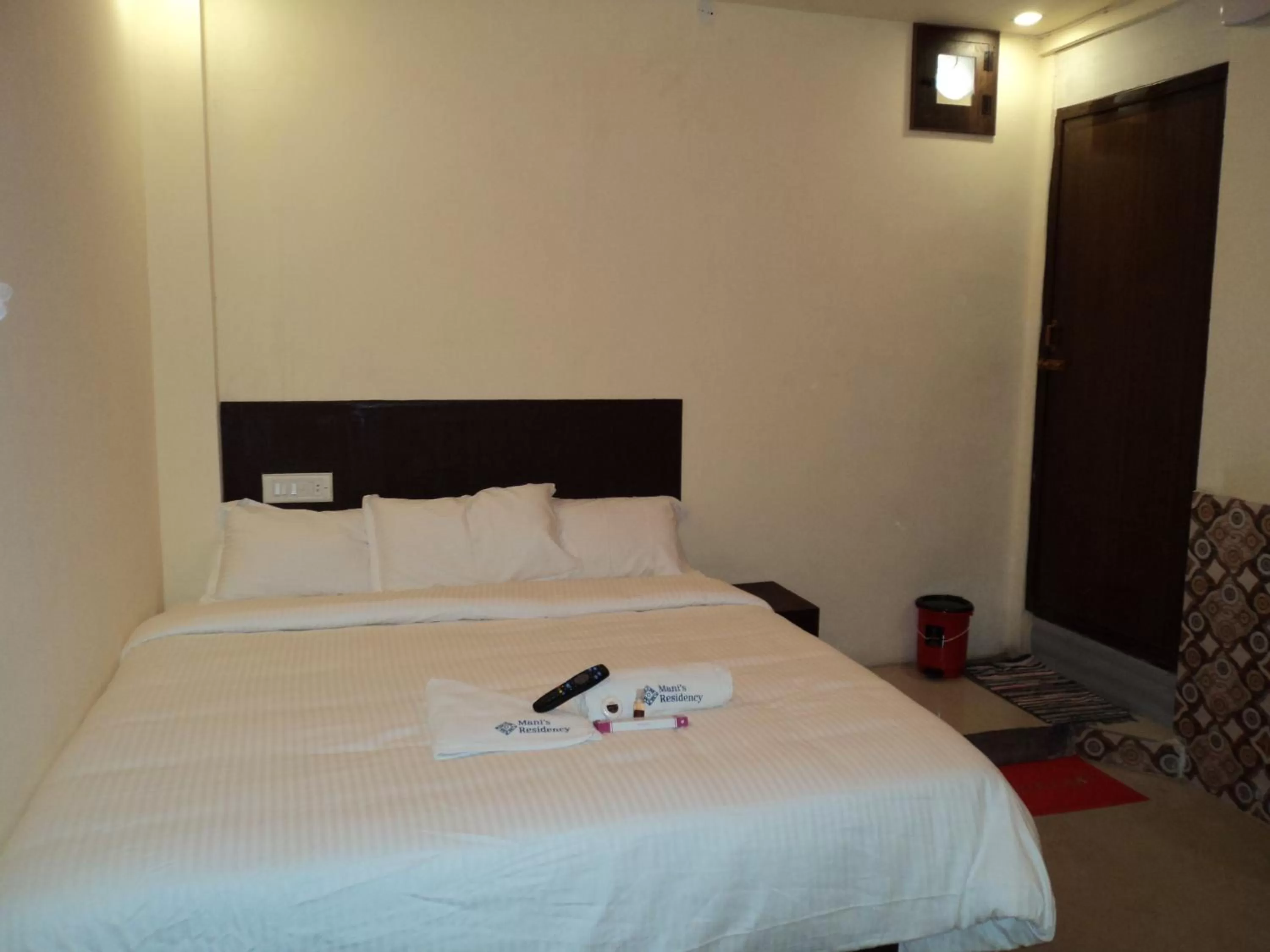 Bed in Mani's residency