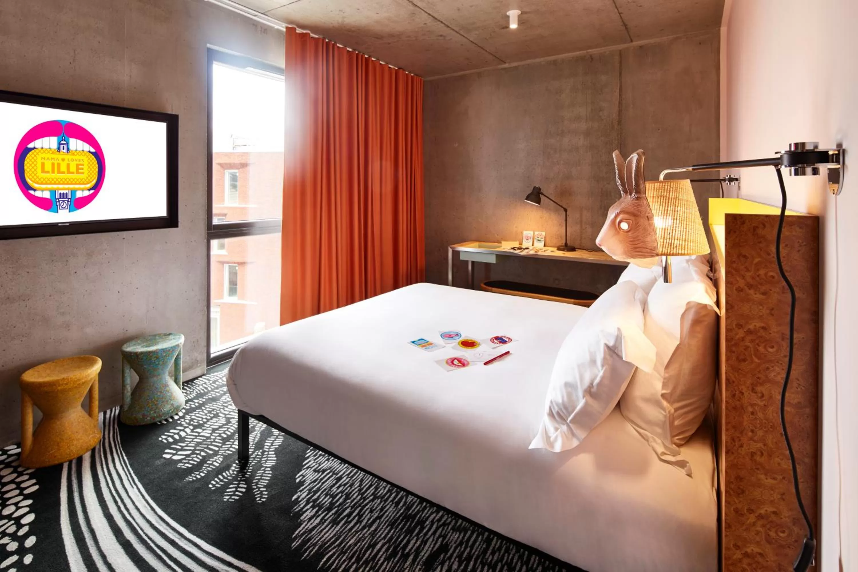 Bed in Mama Shelter Lille