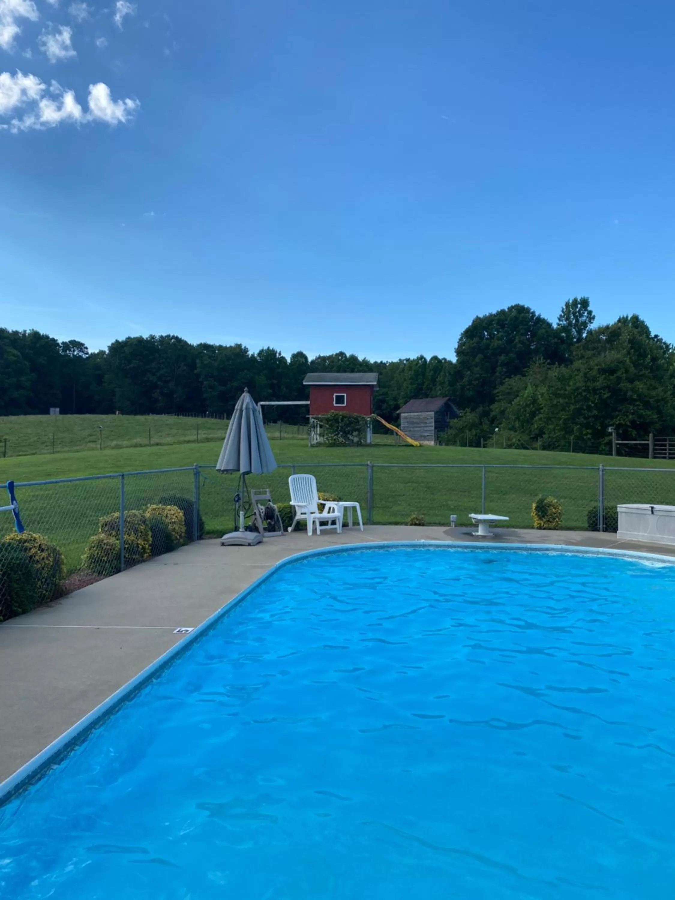 Swimming pool in Wolf Creek Farm B&B and Motorcycle Manor at Wolf Creek Farm, LLC
