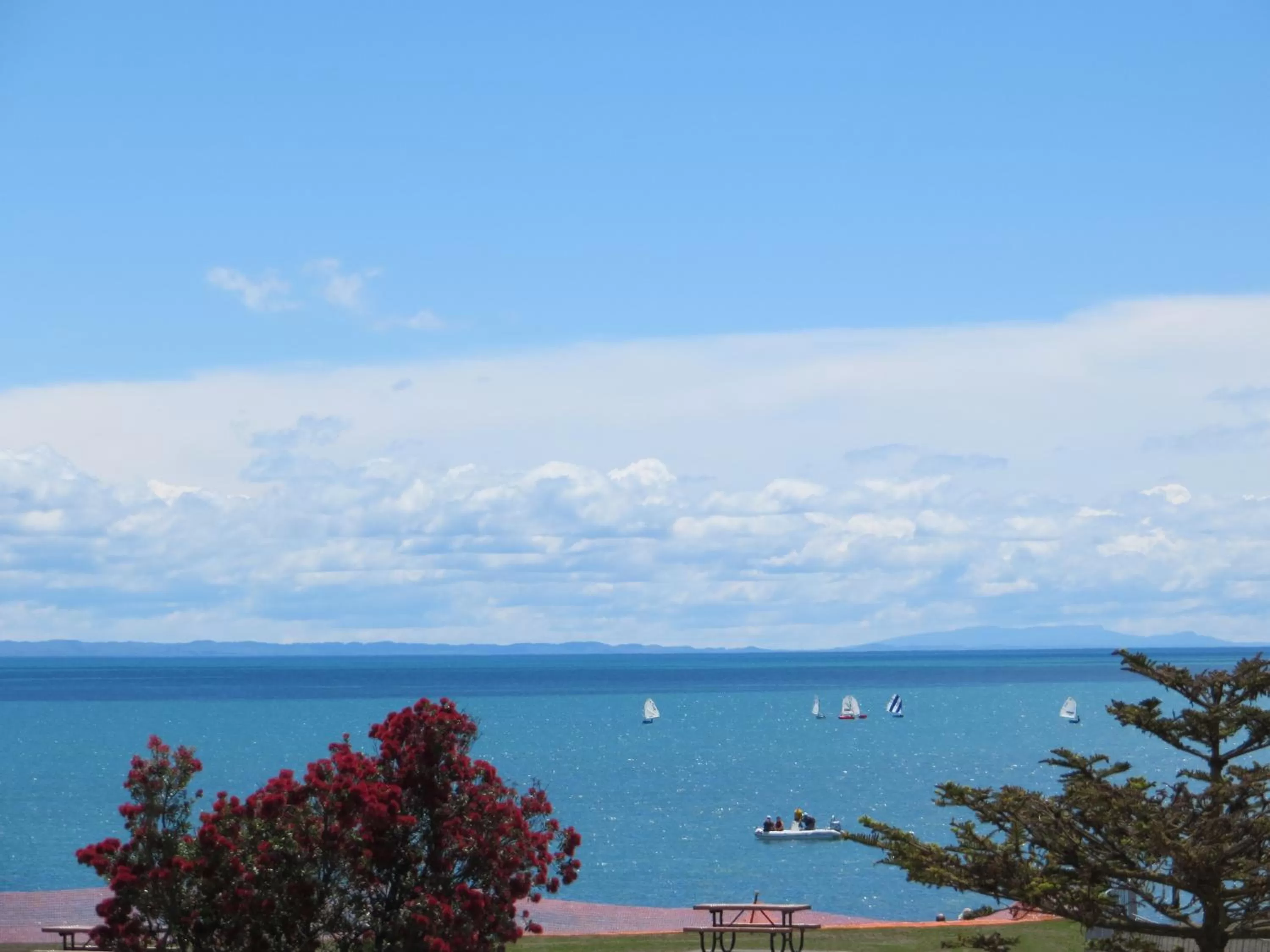 Sea view in Harbour View Motel on Ahuriri Beach in Napier NZ with sea view suites