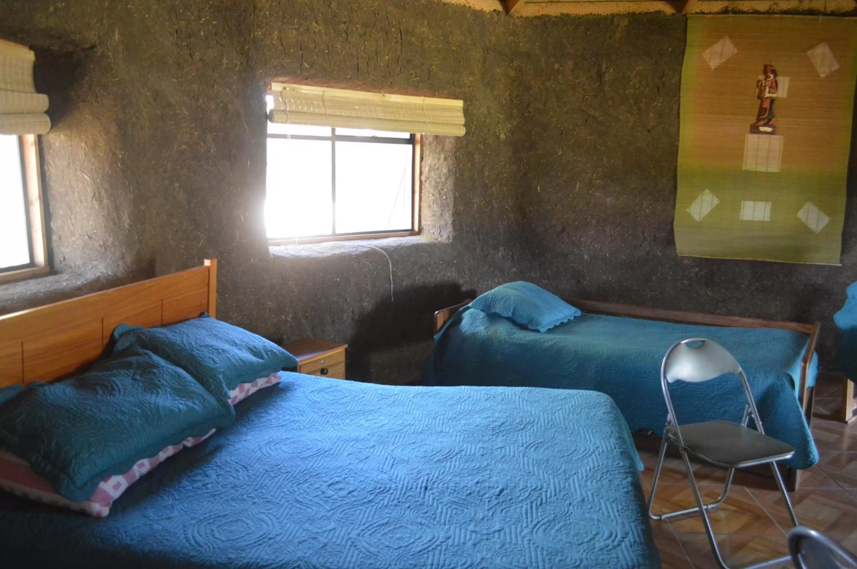 Bed in Coyunche Cabañas y Camping Laja & San Rosendo