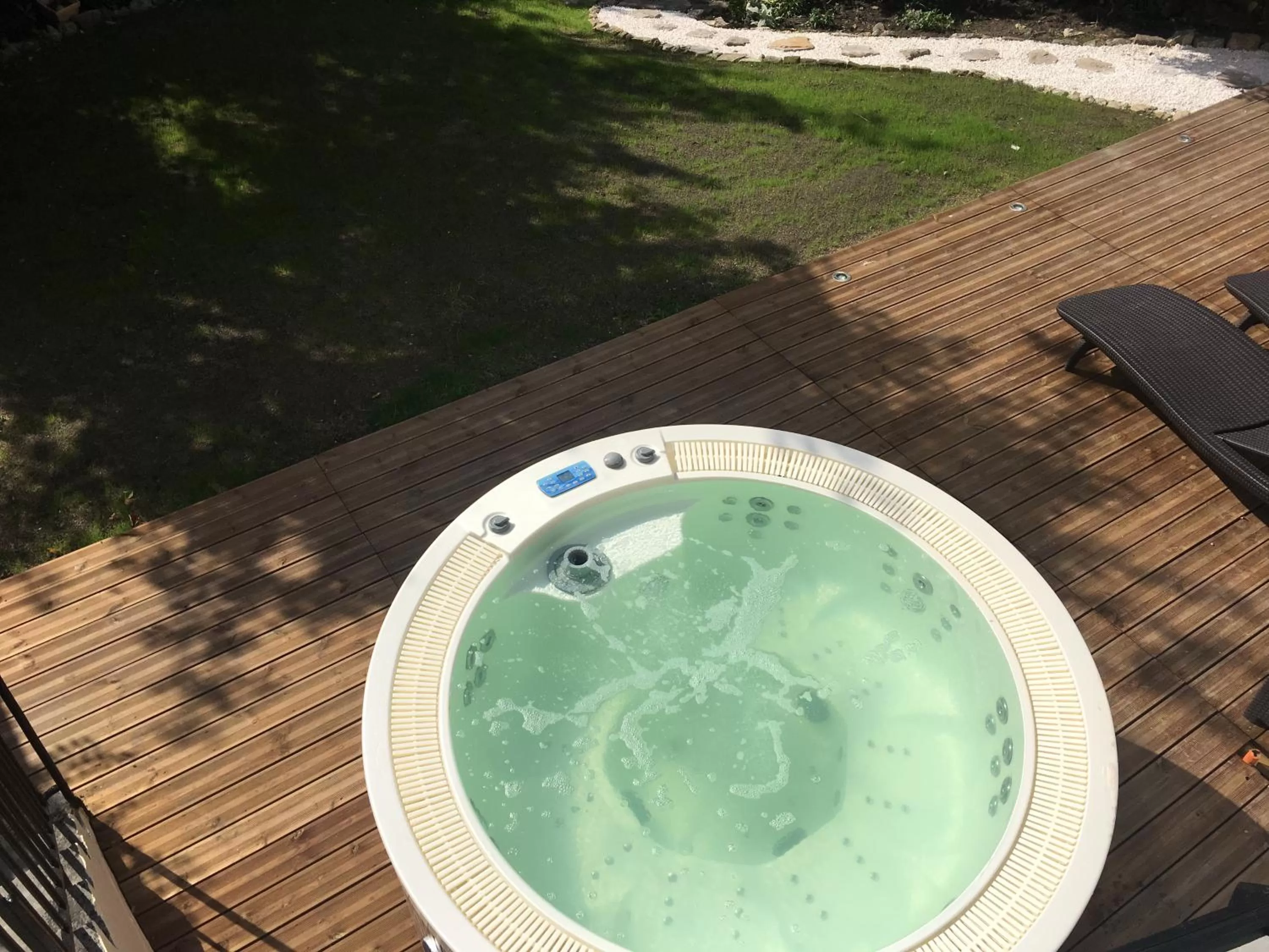 Hot Tub in Chambres d'Hôtes Au coin du spa