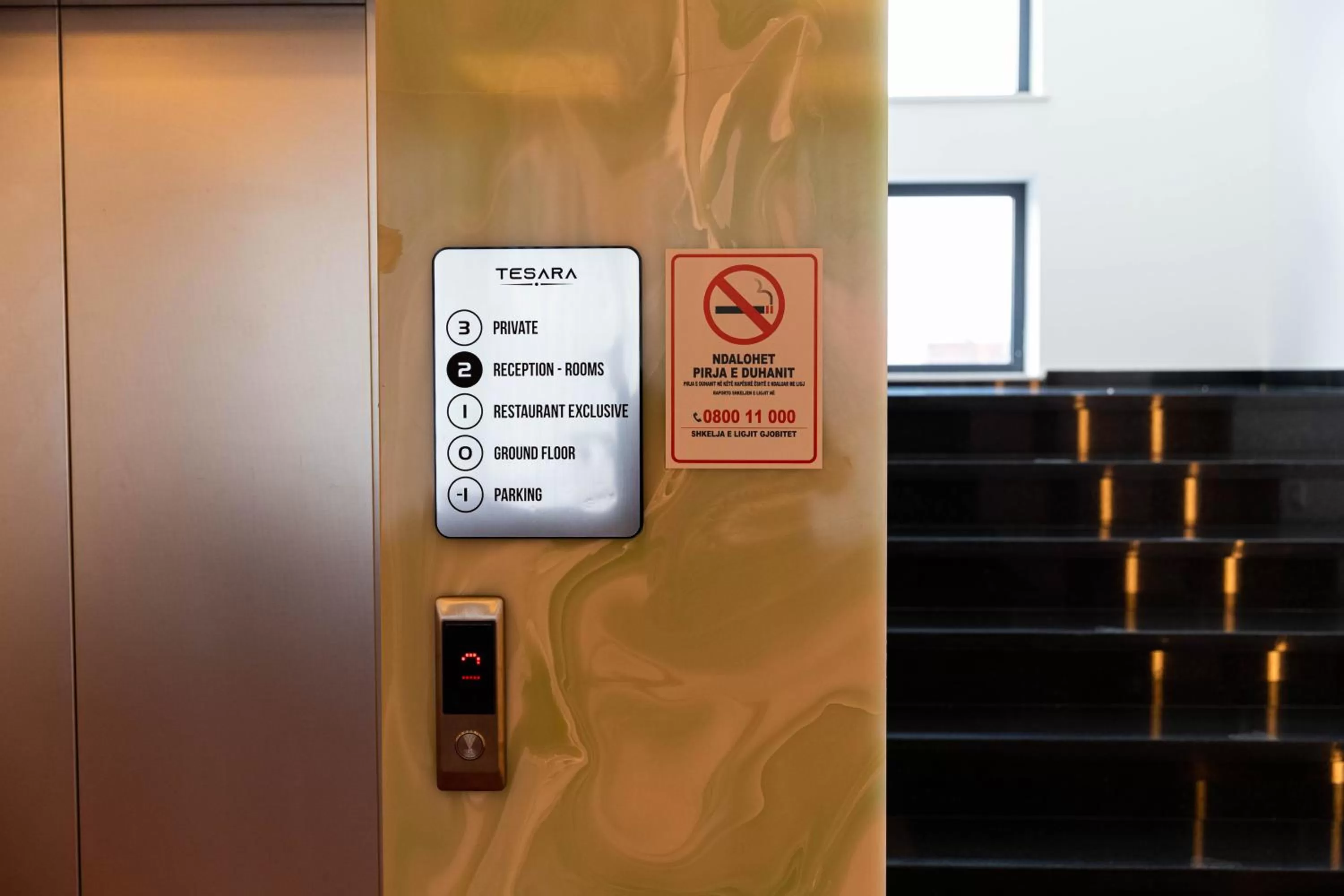 elevator in Hotel Tesara