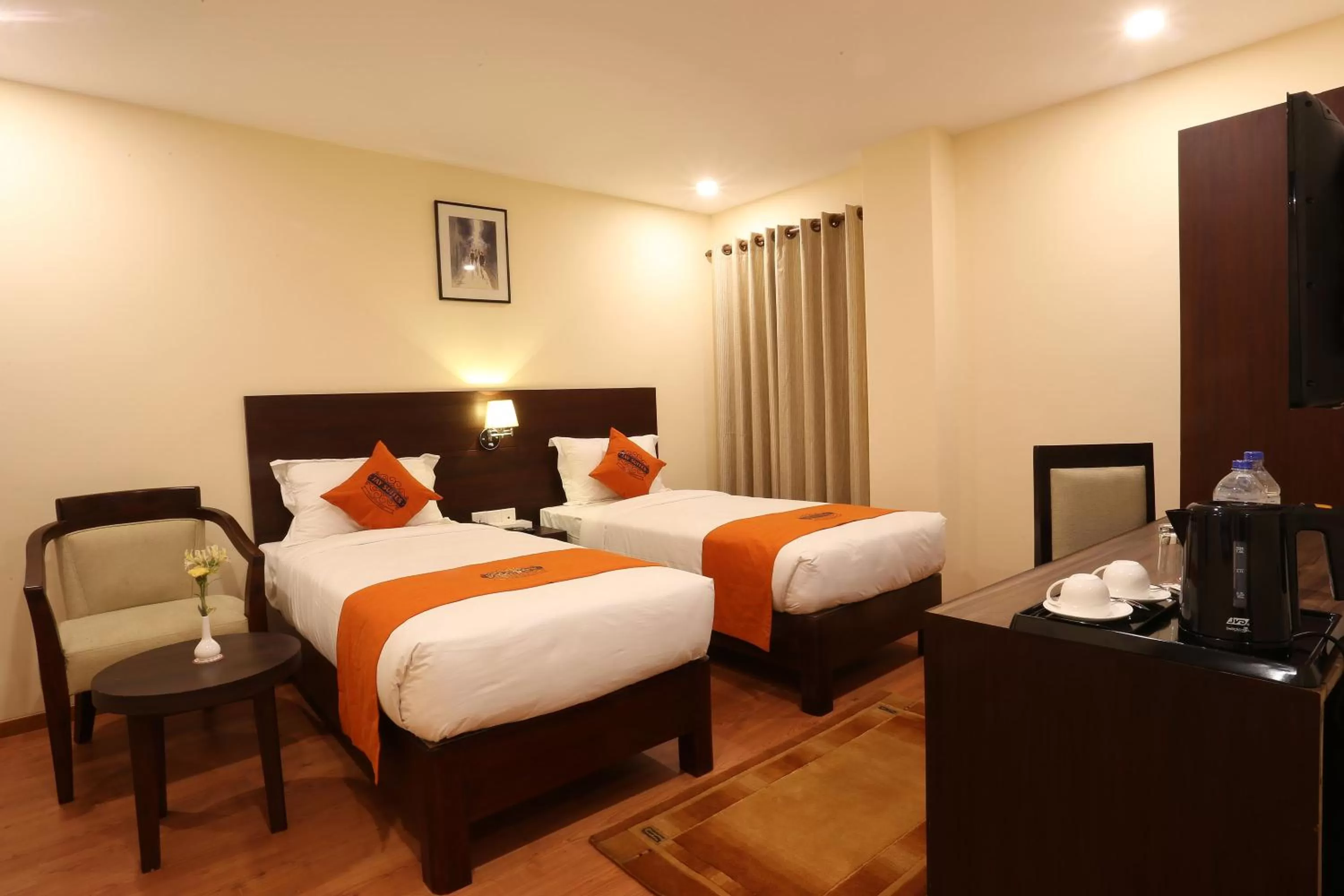 Bed in Hotel Jay Suites