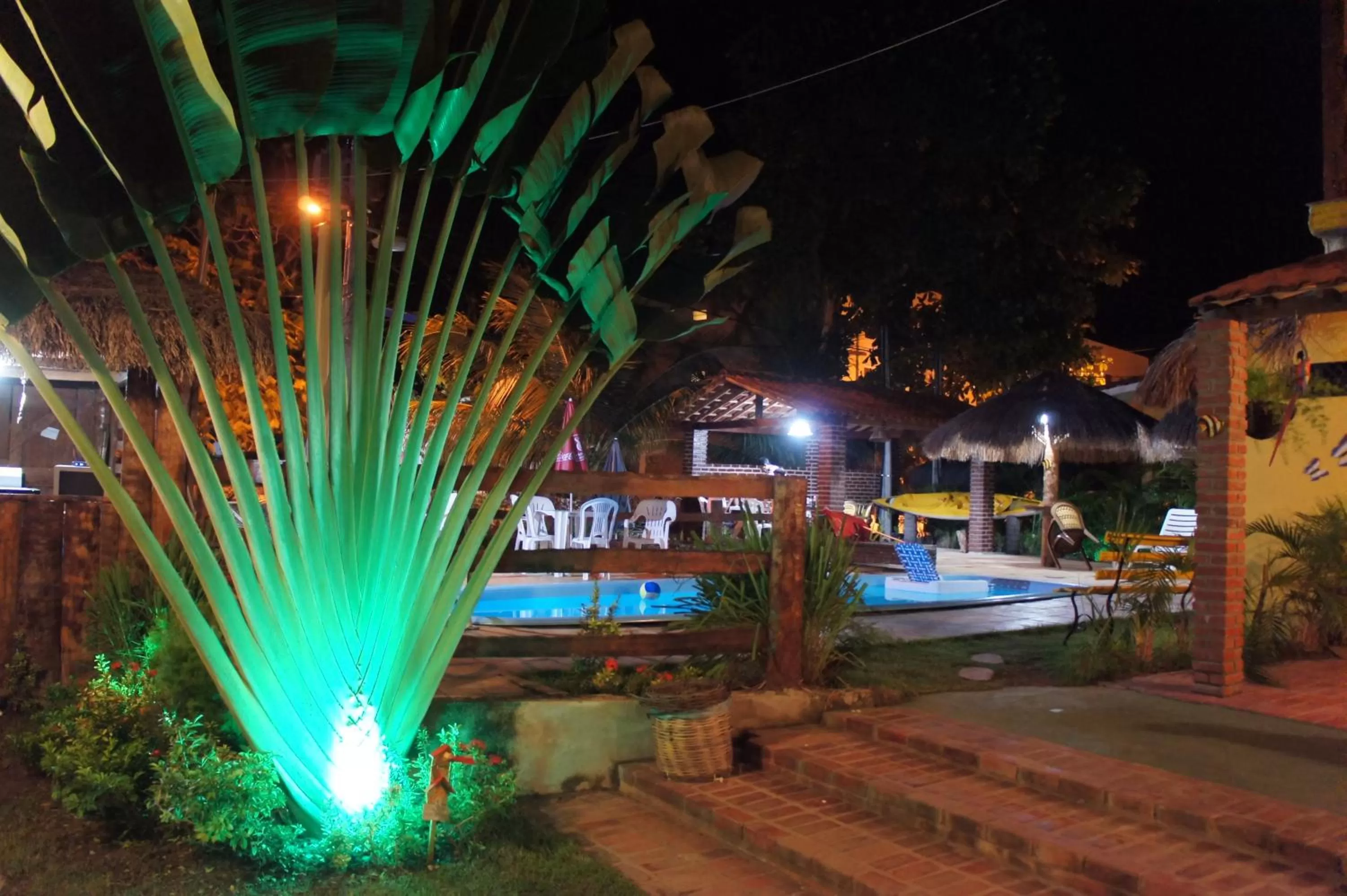 Night, Swimming Pool in Pousada Costa Tropical