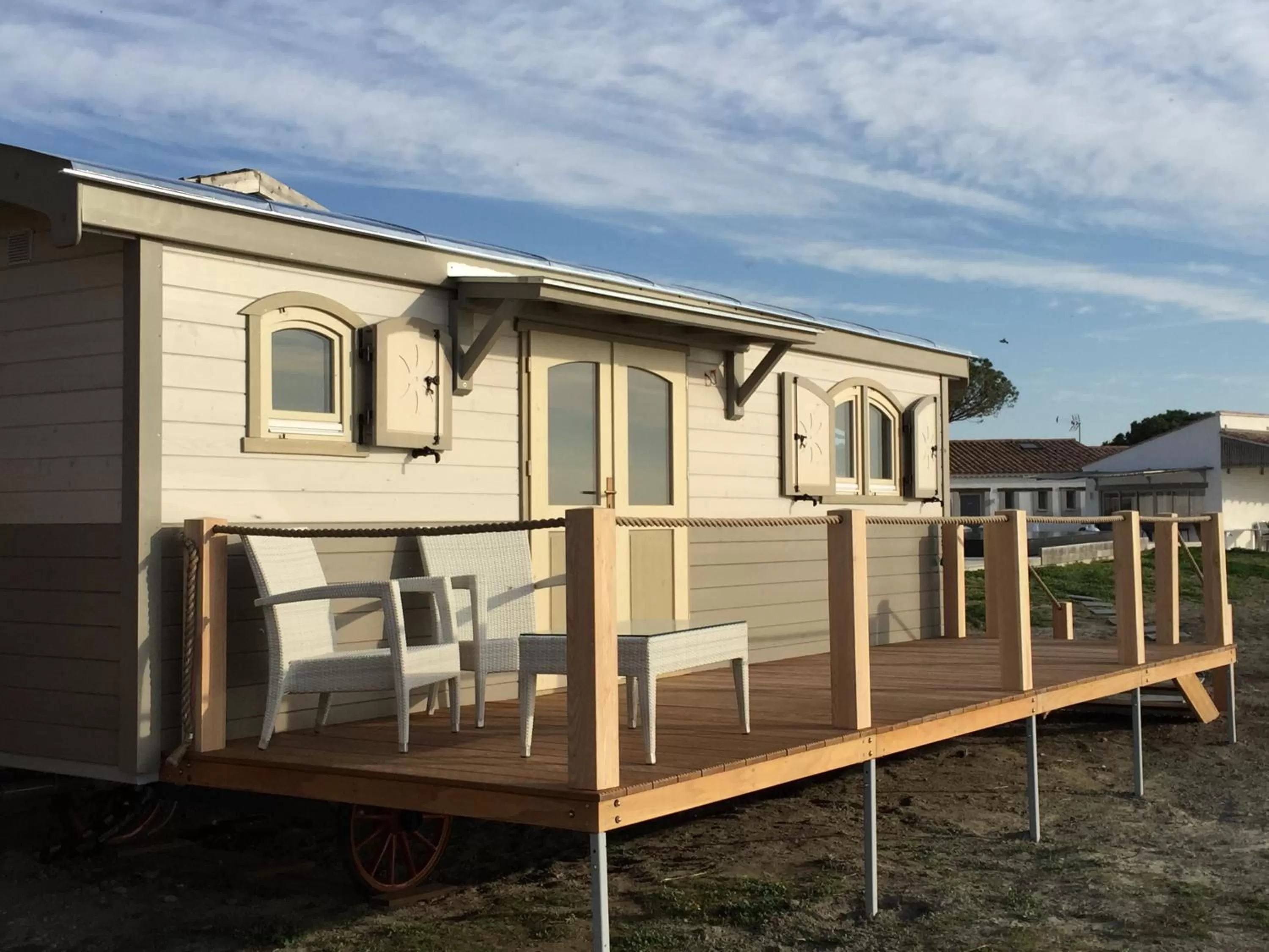 Balcony/Terrace in Lodge Sainte Helene Adult only