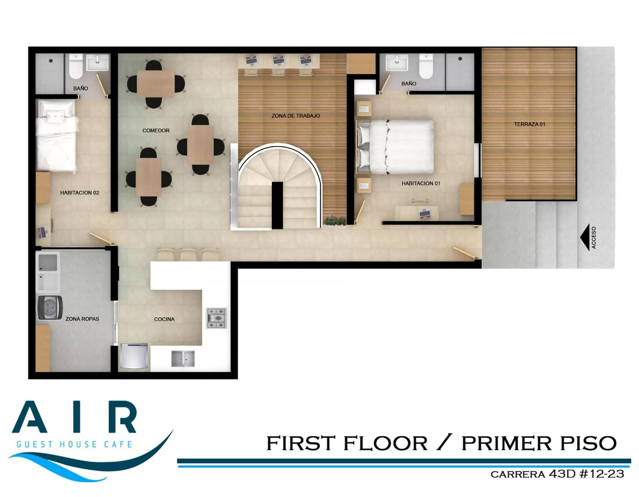 Floor Plan in Air Guest House