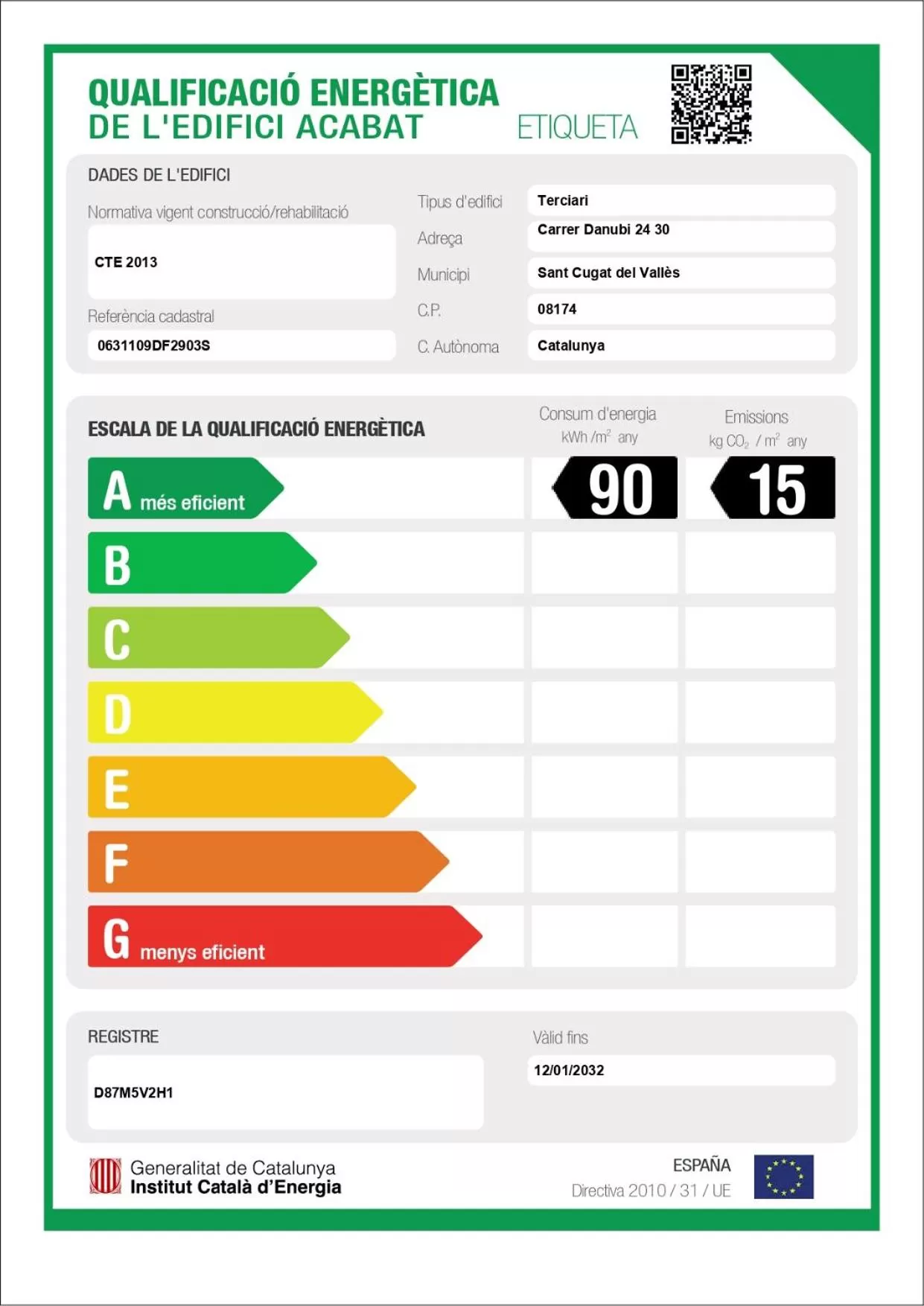 Certificate/Award in Holiday Inn Barcelona - Sant Cugat by IHG