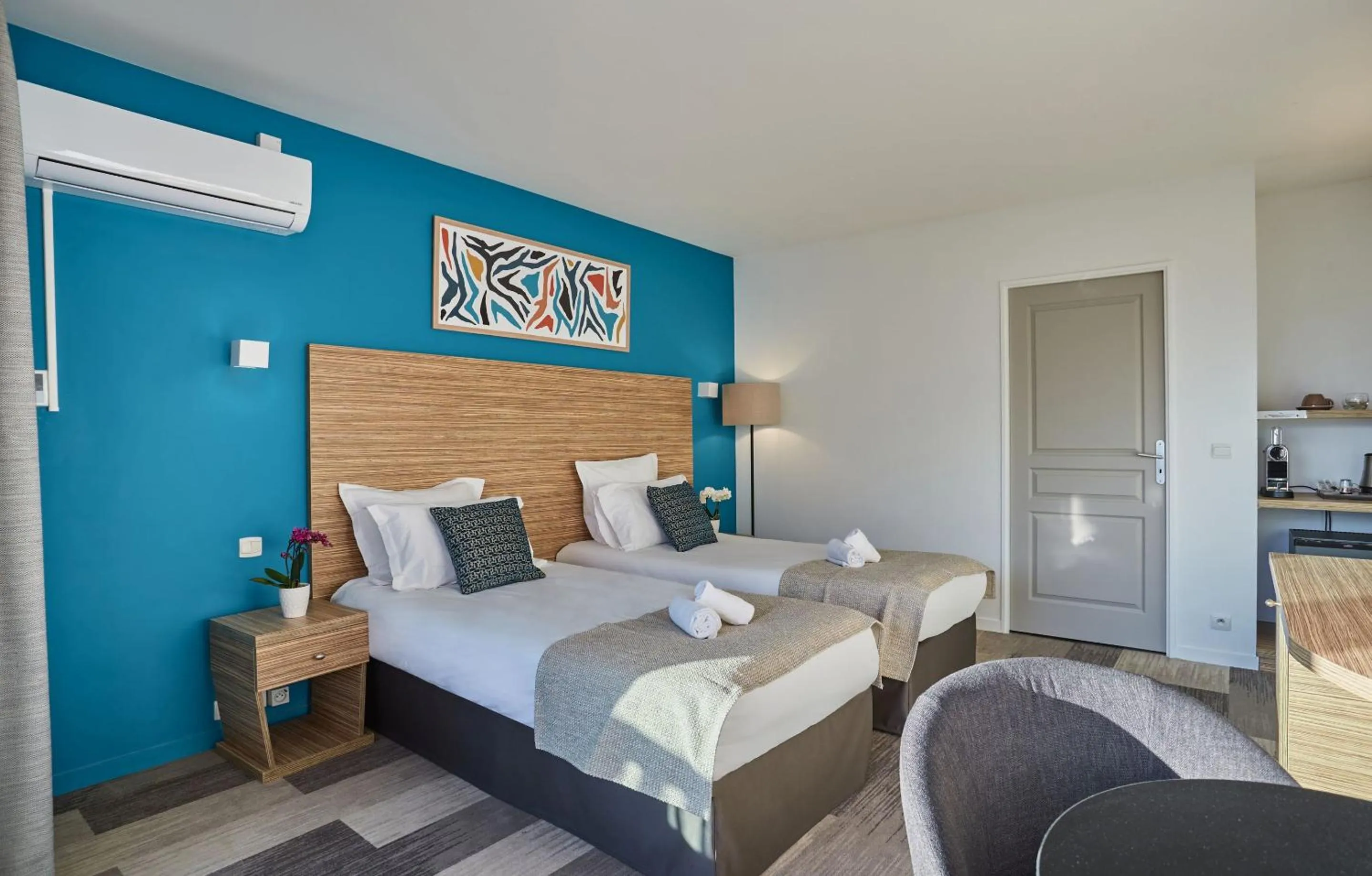 Bedroom, Bed in Hôtel Erromardie by Odalys