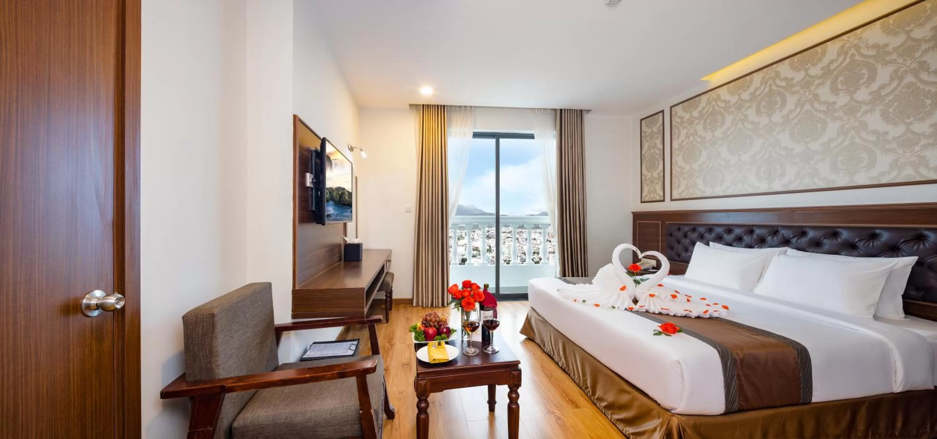 Photo of the whole room, Bed in Imperial Nha Trang