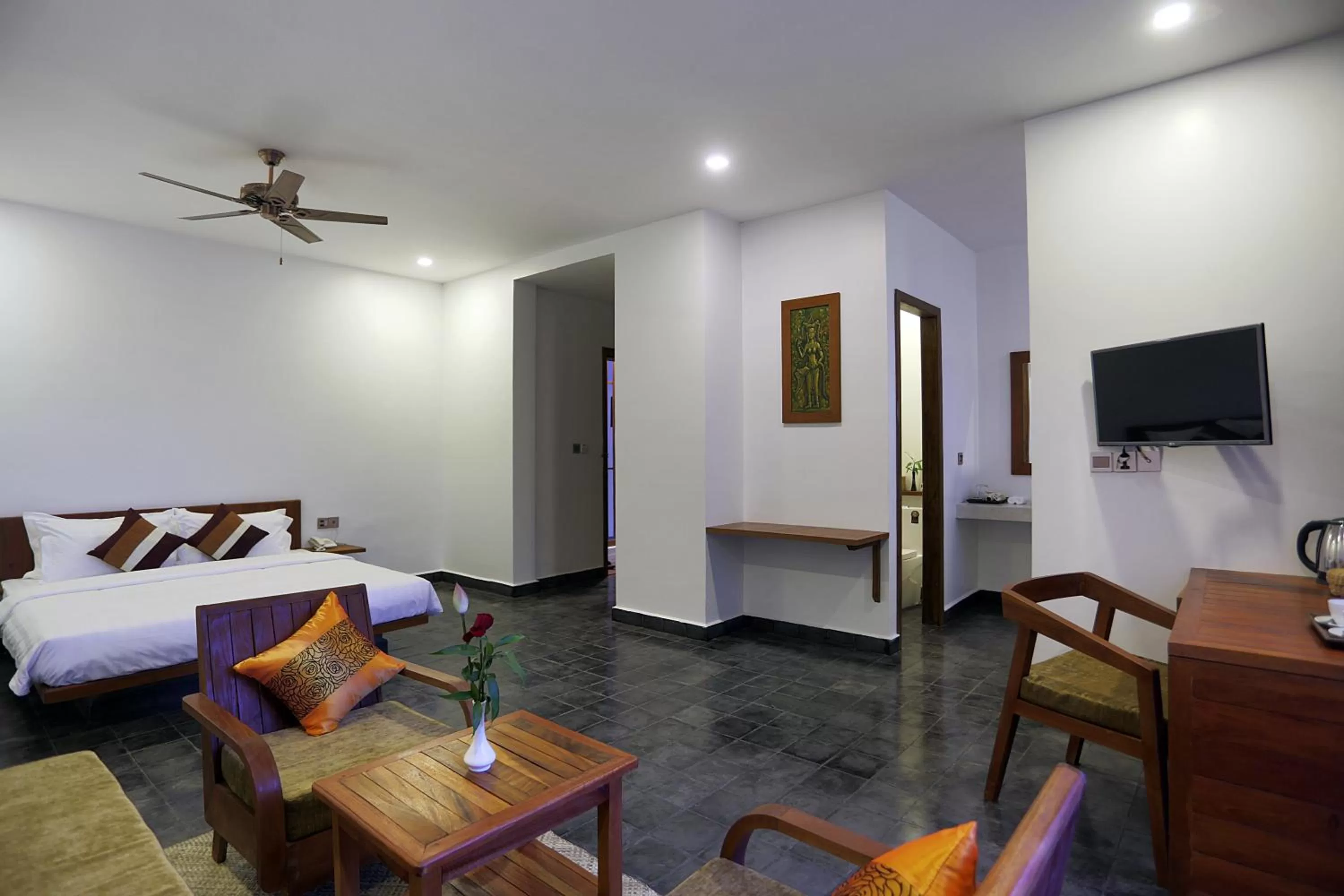 Seating area, Bed in Sam So Boutique Villa