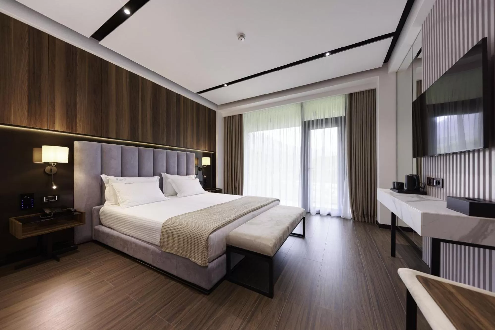 Bed in Hotel Uji Ftohte Tepelene