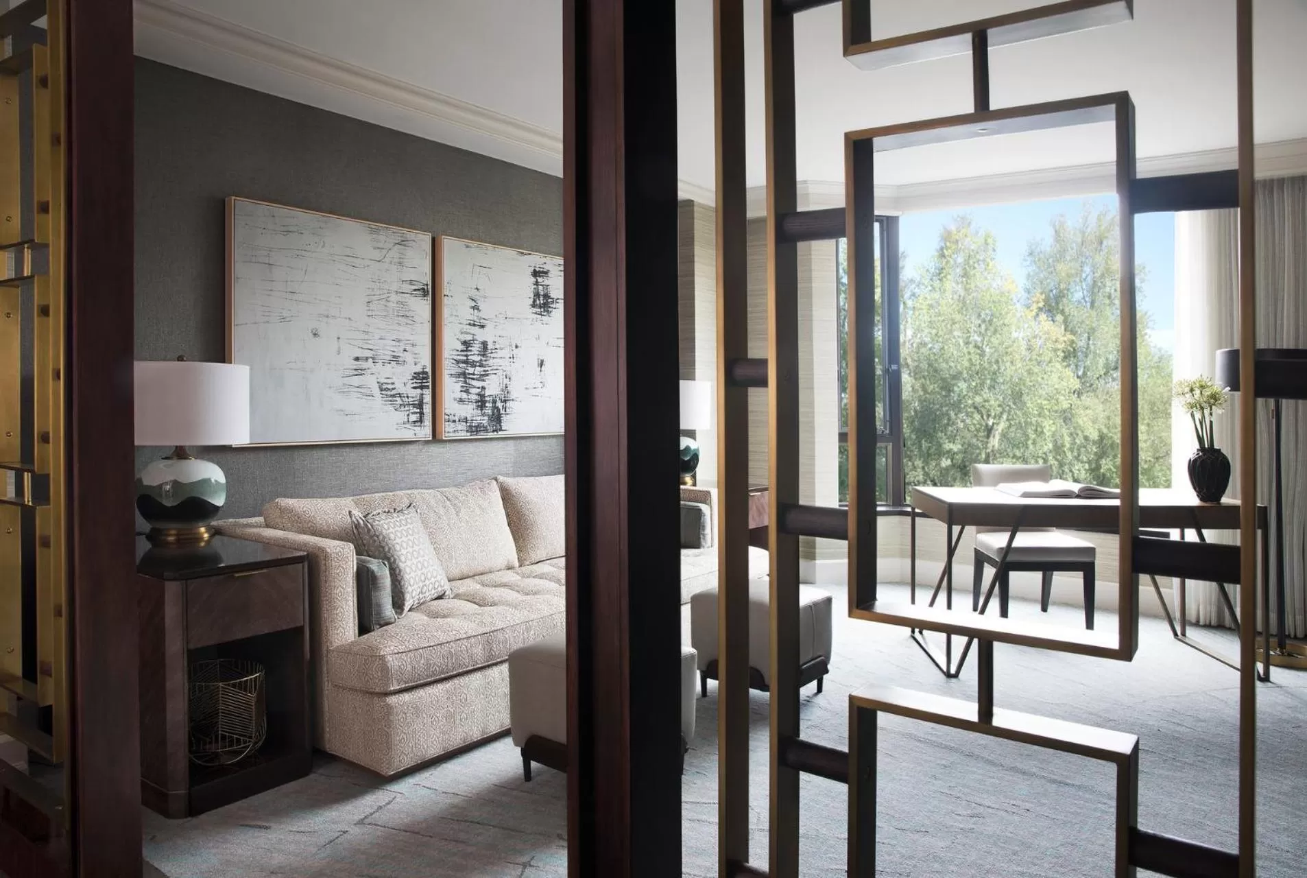 Living room in Four Seasons Boston