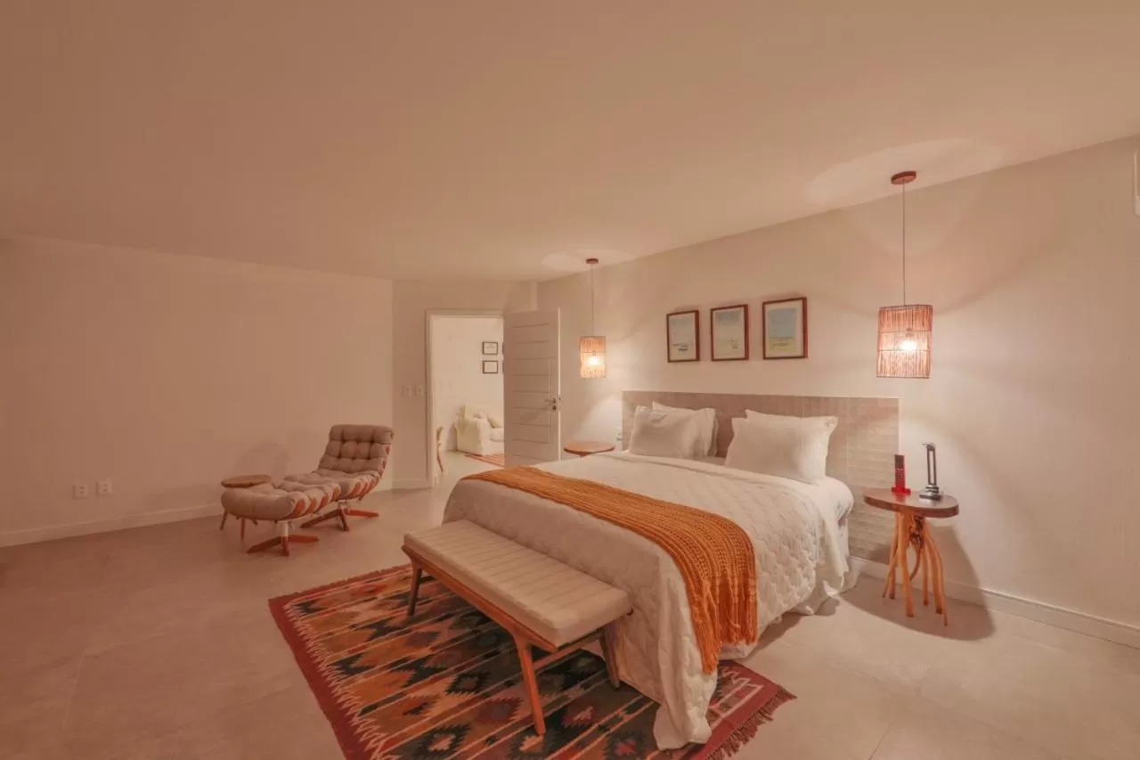 Bed in Pousada Aldeia Beijupirá