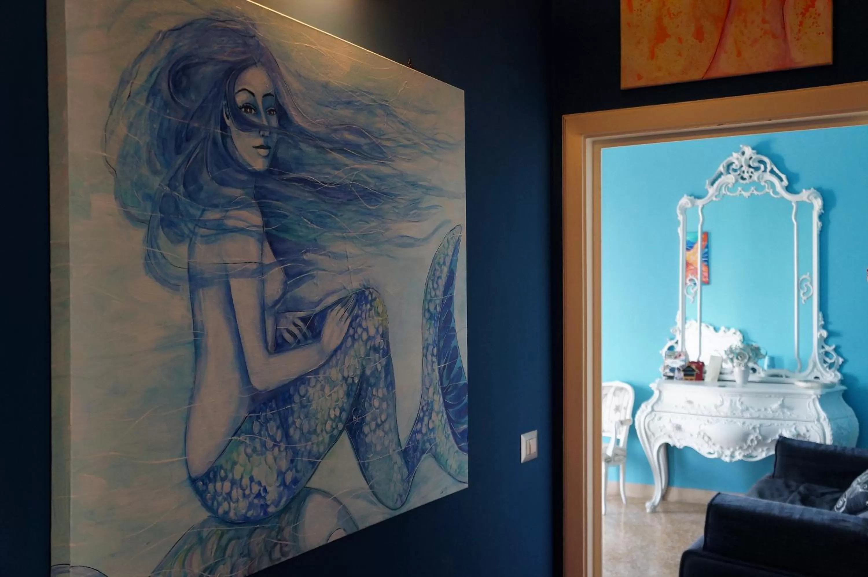 Decorative detail in B&B occhi di mare