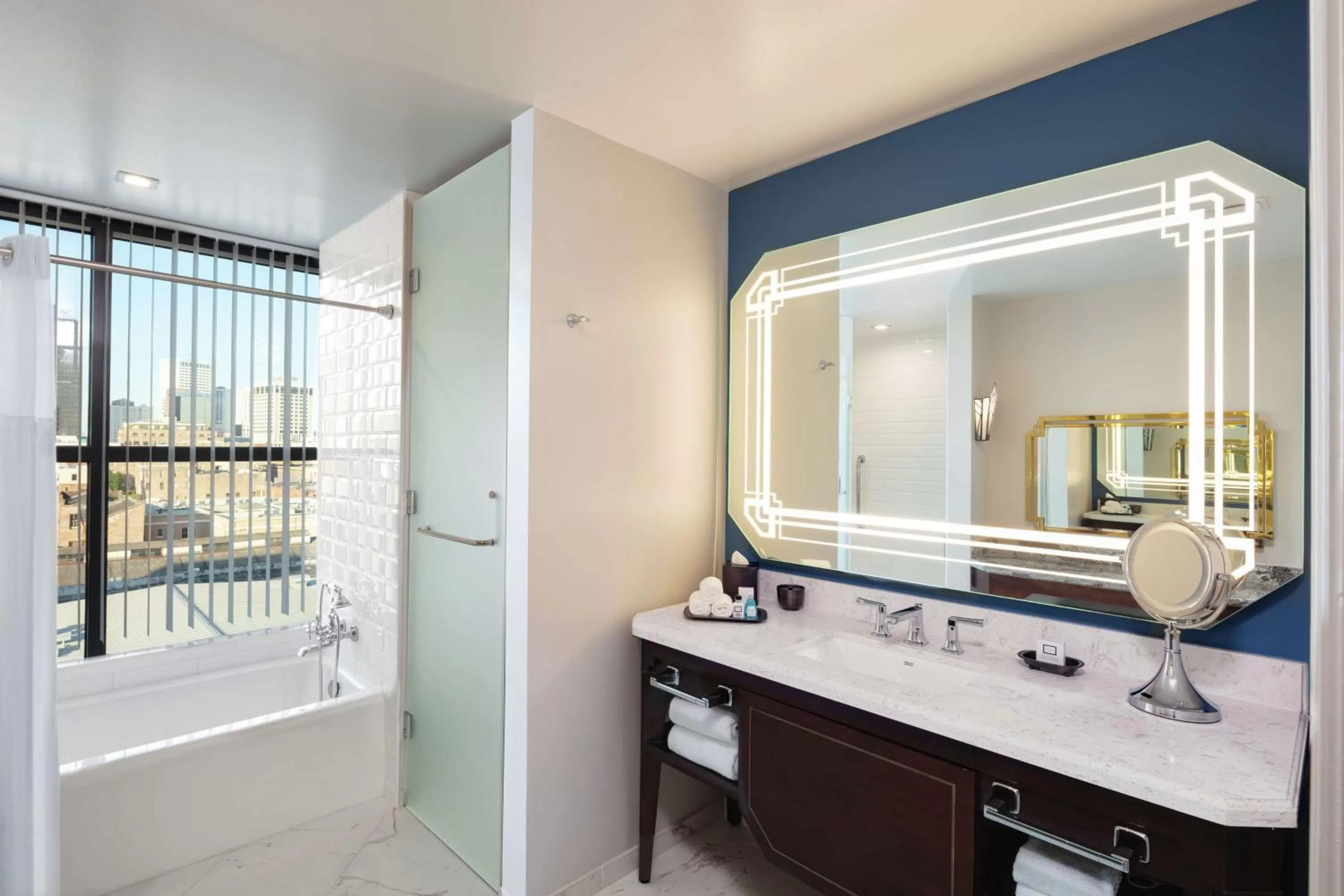 Bathroom in The Higgins Hotel New Orleans, Curio Collection by Hilton