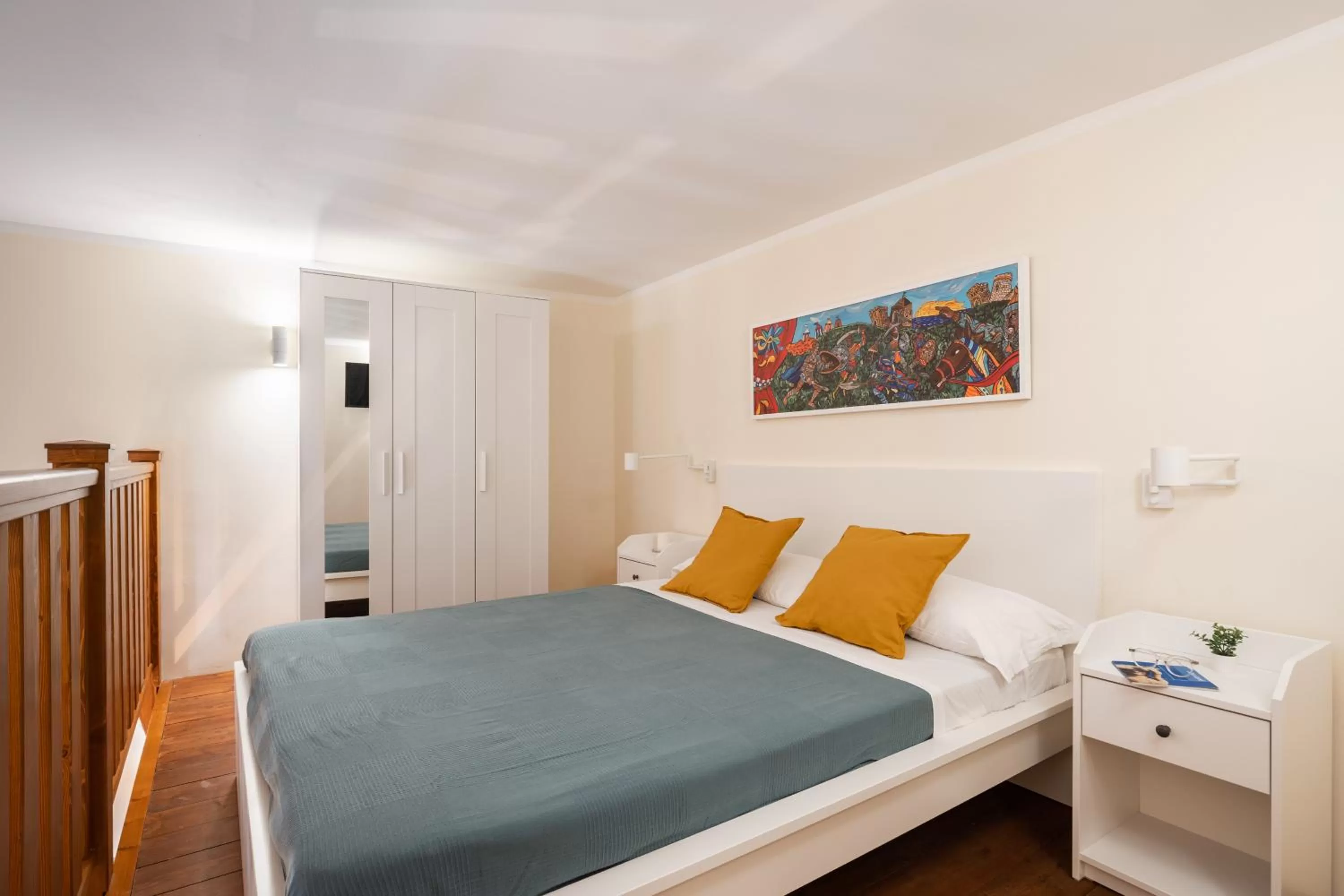 Bedroom, Bed in Open Sicily Residence - Central Apartments Near Quattro Canti
