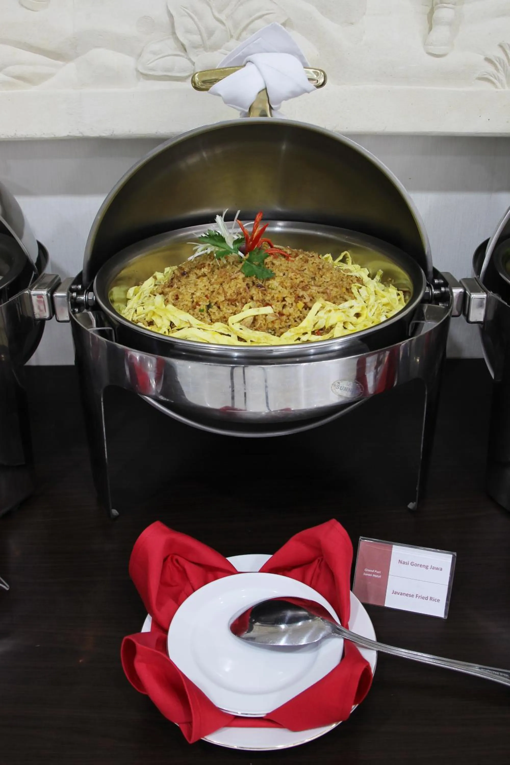 Asian breakfast in Grand Puri Saron Hotel Yogyakarta