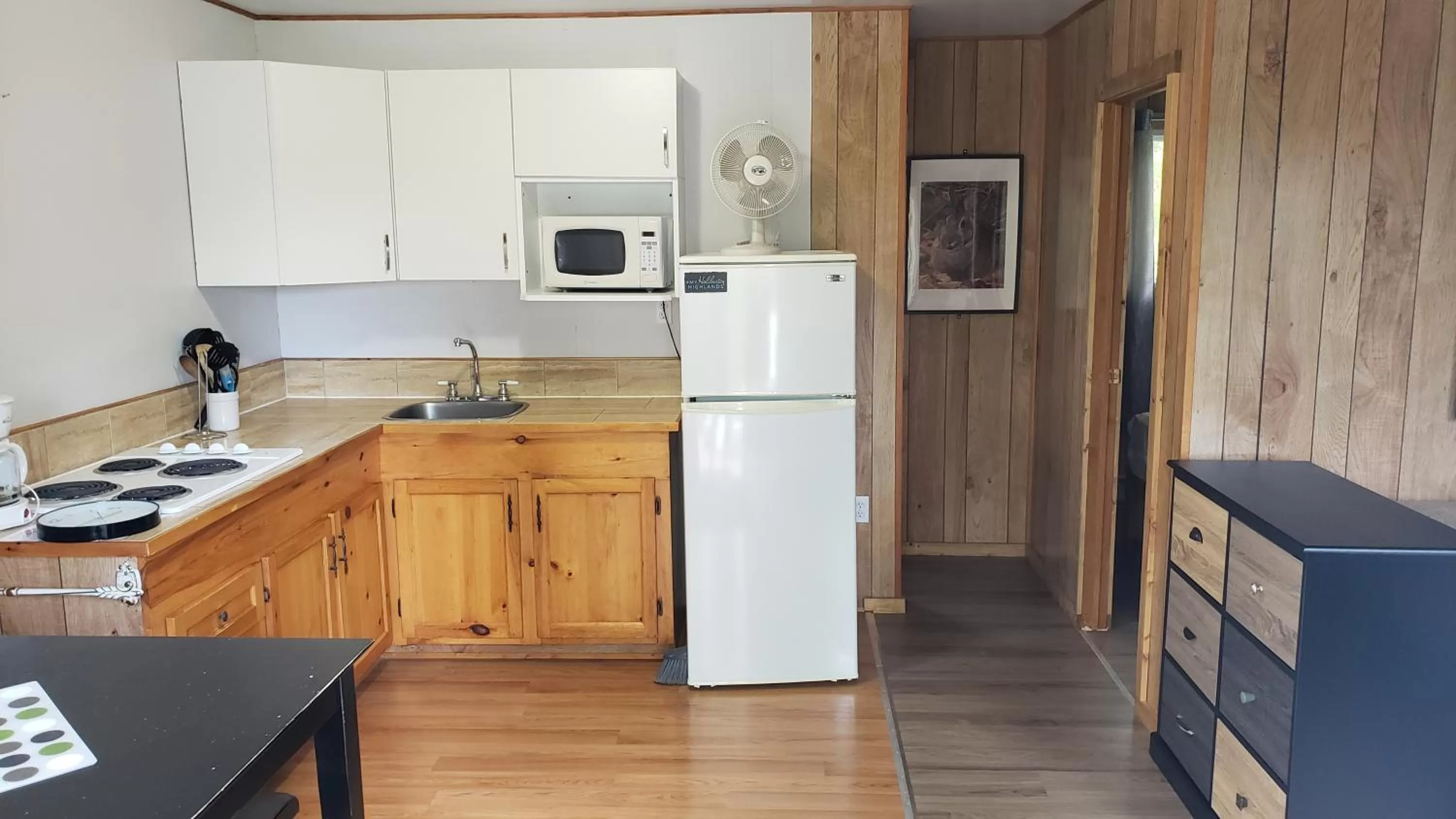 Kitchen or kitchenette in Parkway Cottage Resort and Trading Post