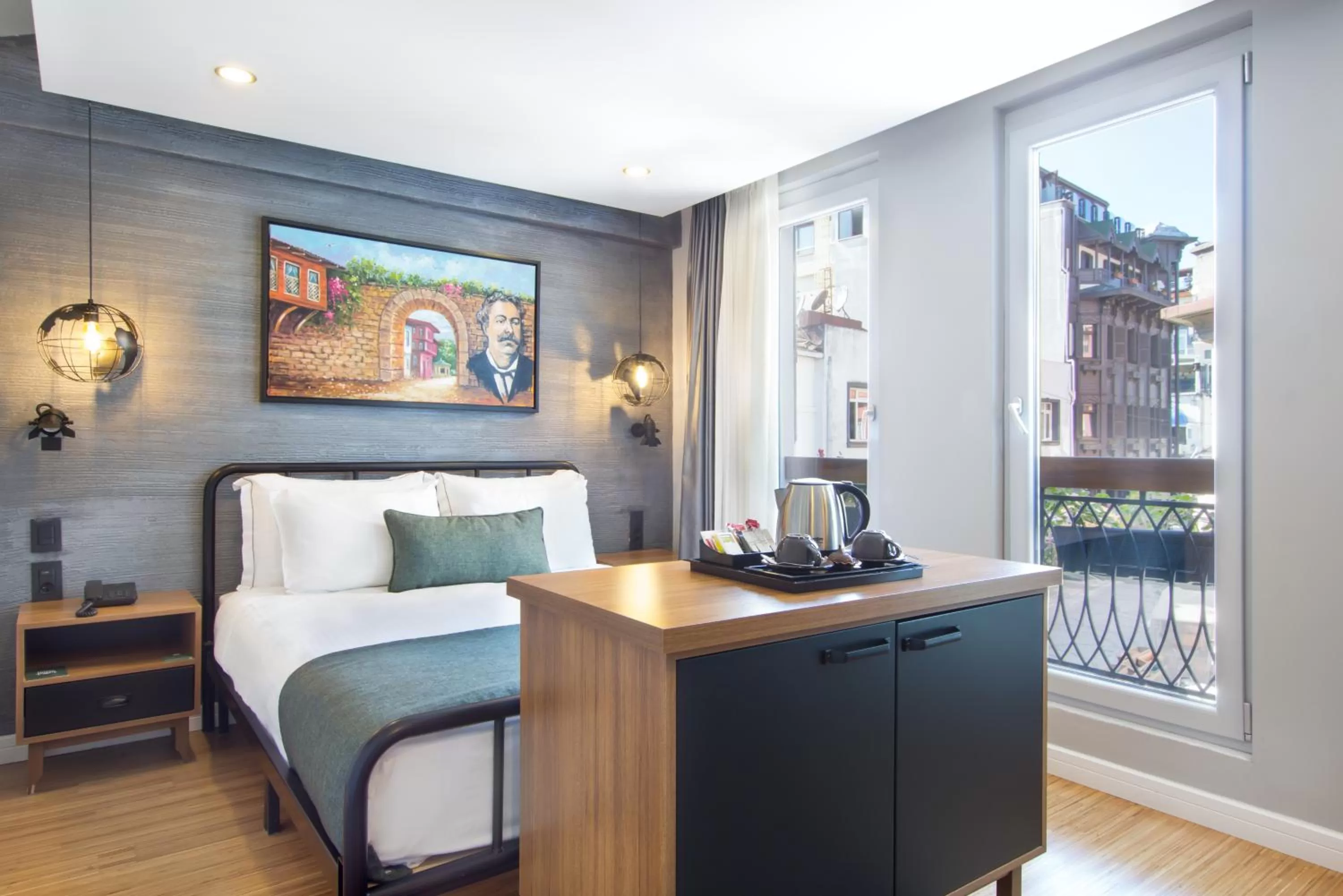 View (from property/room), Bed in Hotel Poem