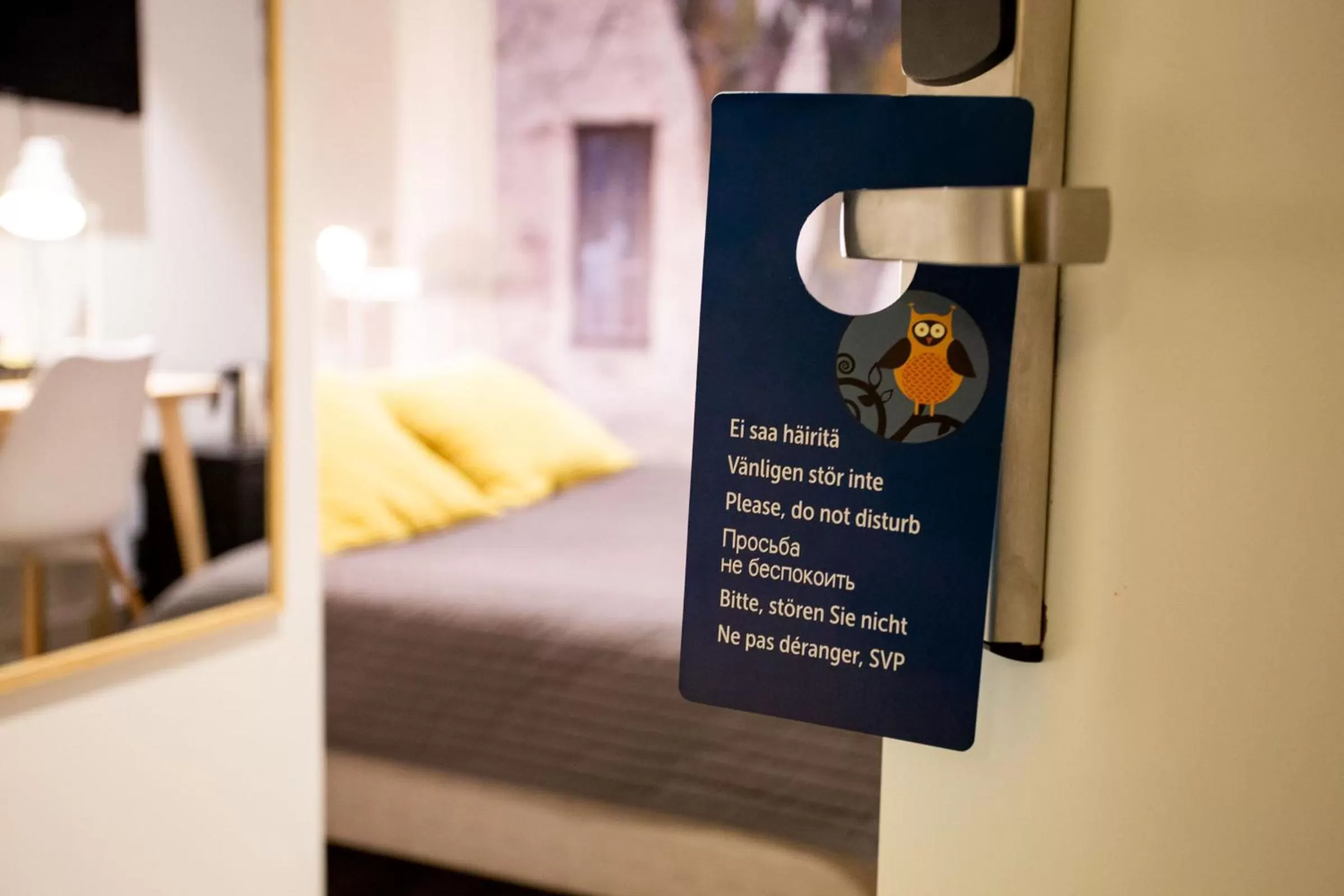 Bed in Hotel Vanha Rauma