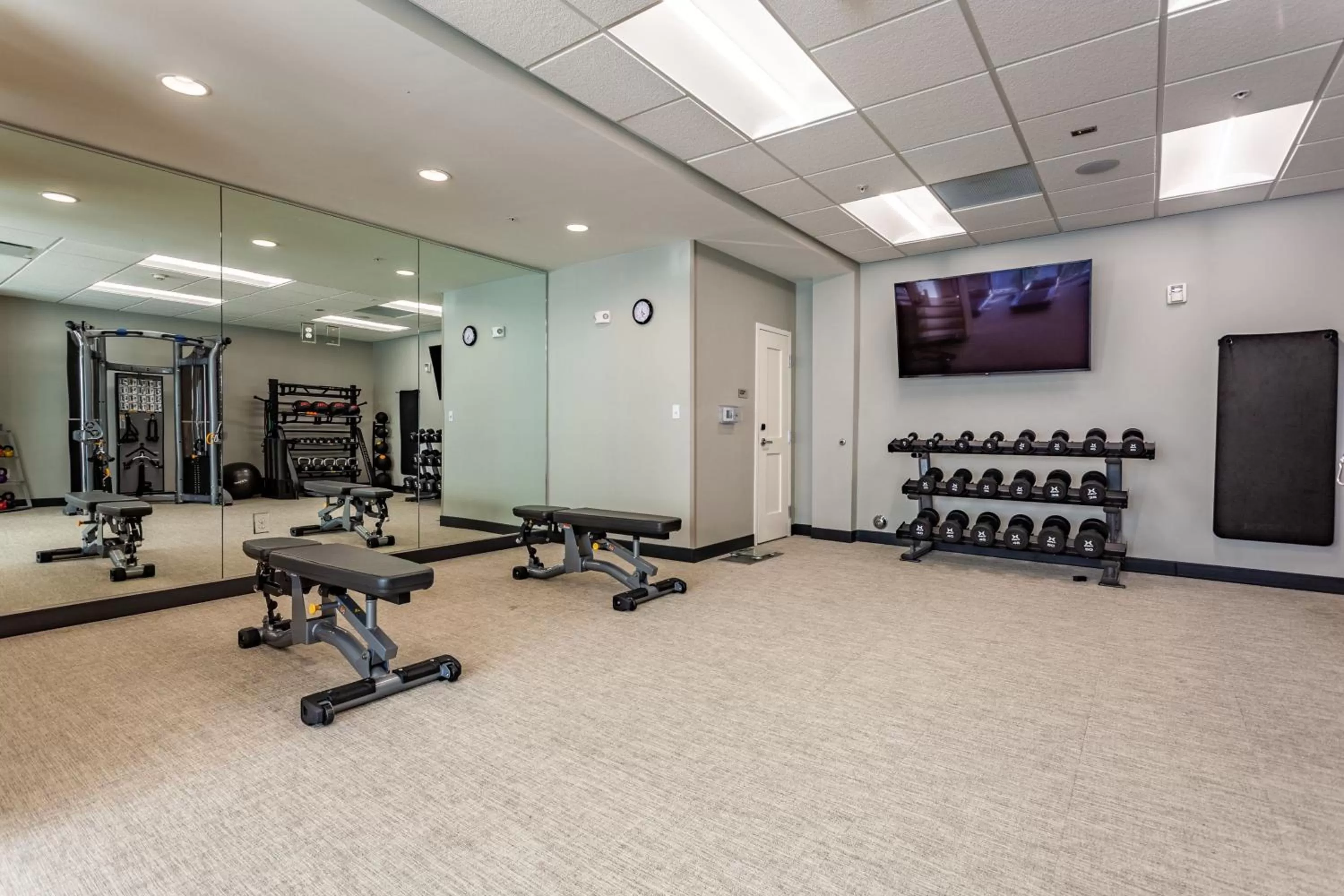 Fitness centre/facilities in TownePlace Suites by Marriott Raleigh - University Area