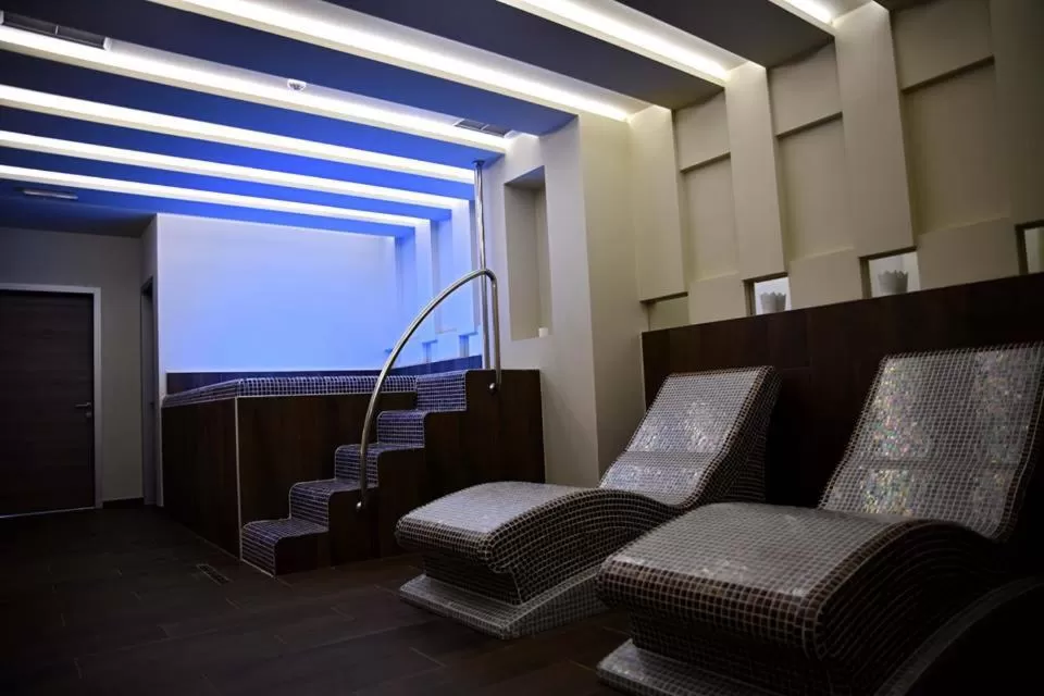 Hot Tub, Seating Area in Central Hotel, Fitness and Spa