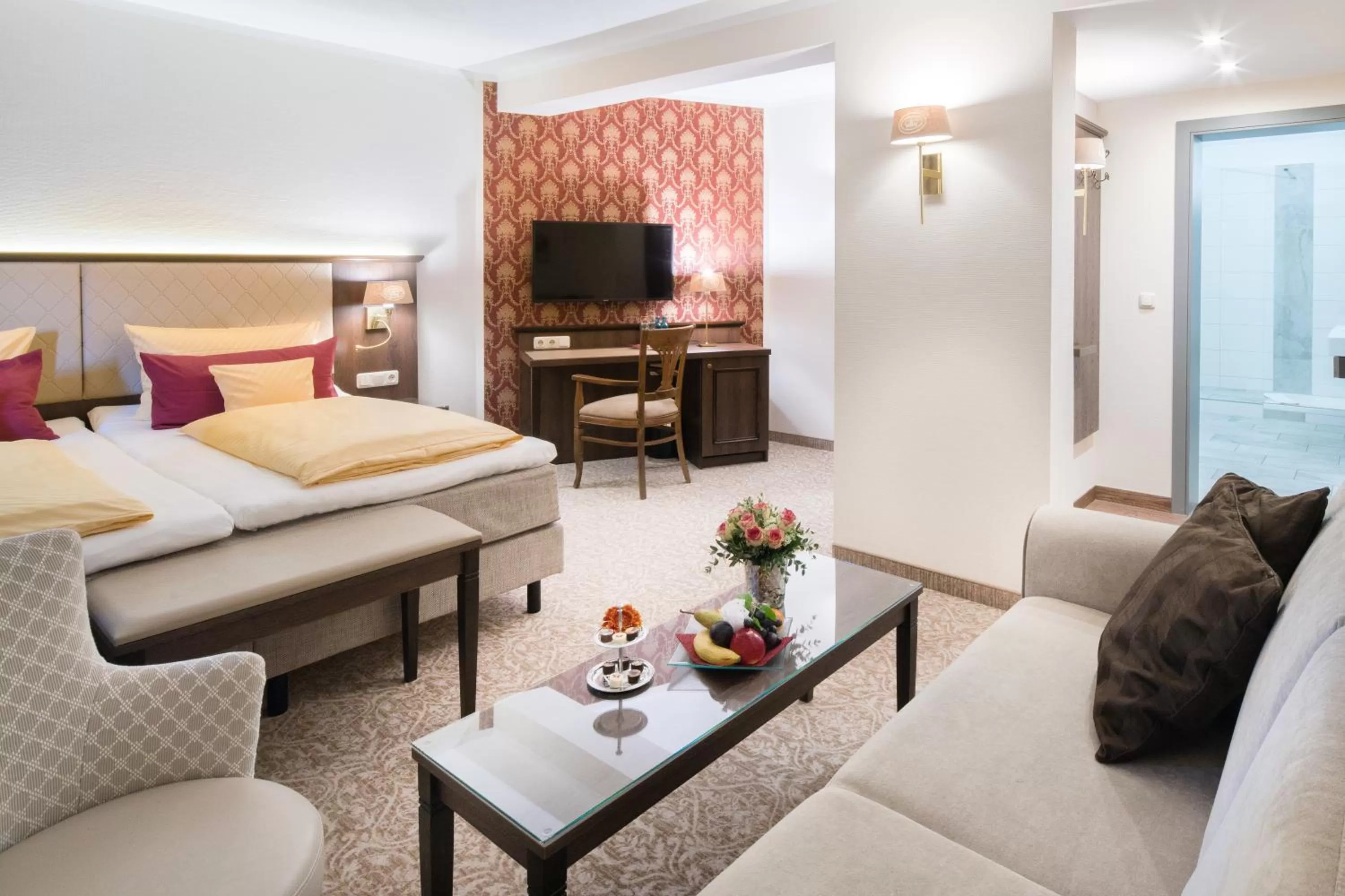 TV and multimedia, Bed in Schlosshotel Klaffenbach