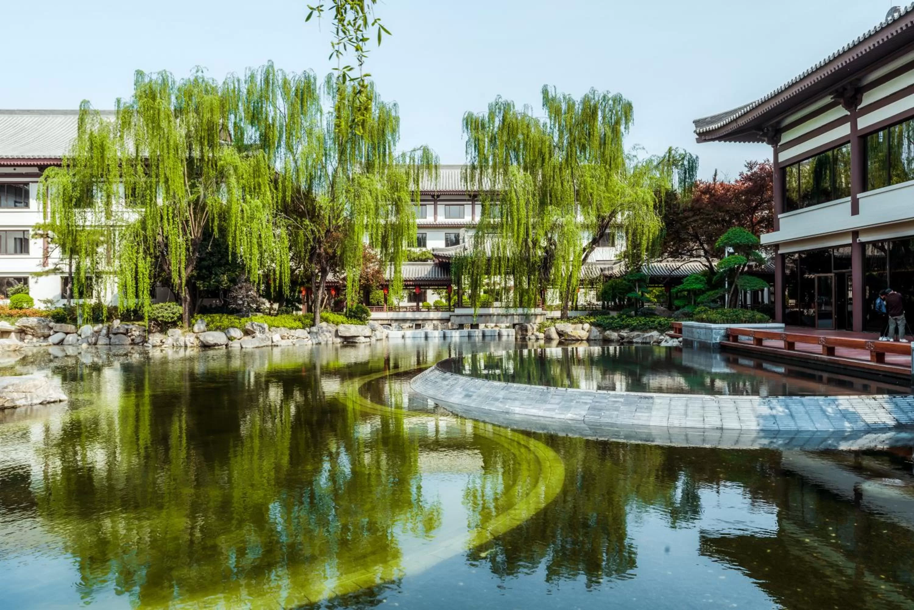 Garden view in HUALUXE Xi'an Tanghua by IHG