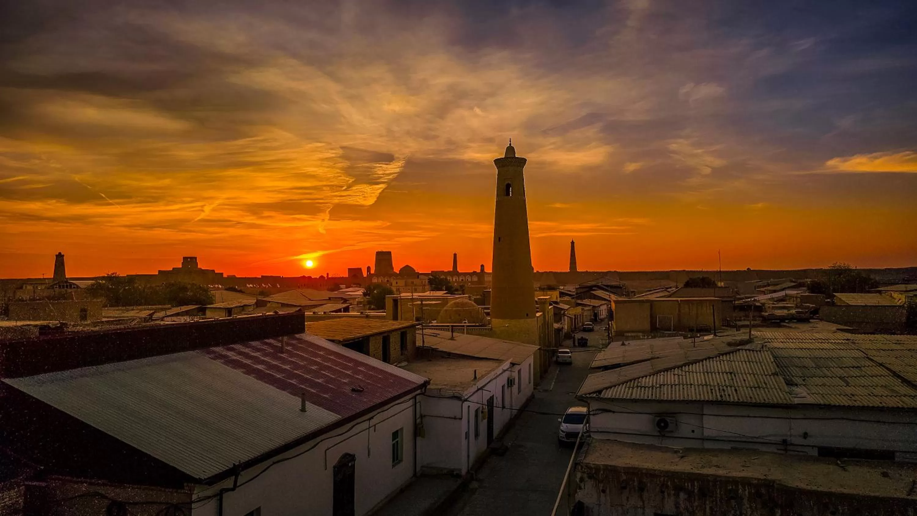 Sunrise/Sunset in Hotel Bankir Khiva