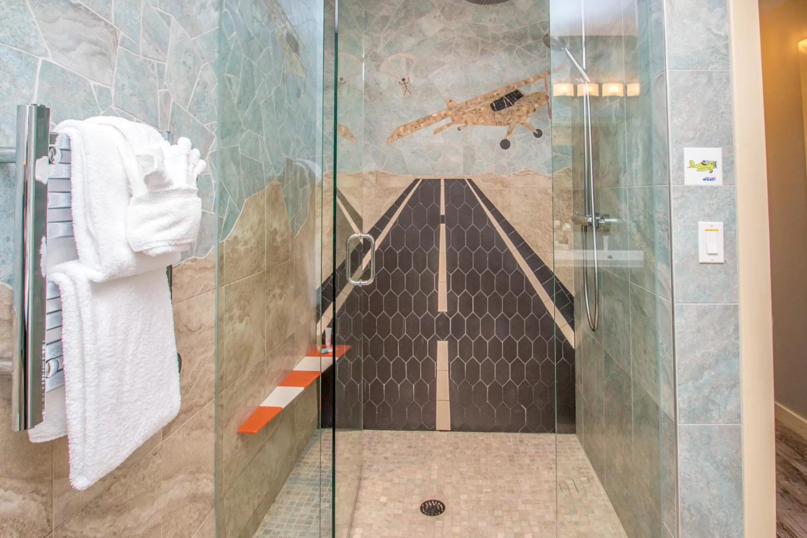 Shower in Adventure Suites