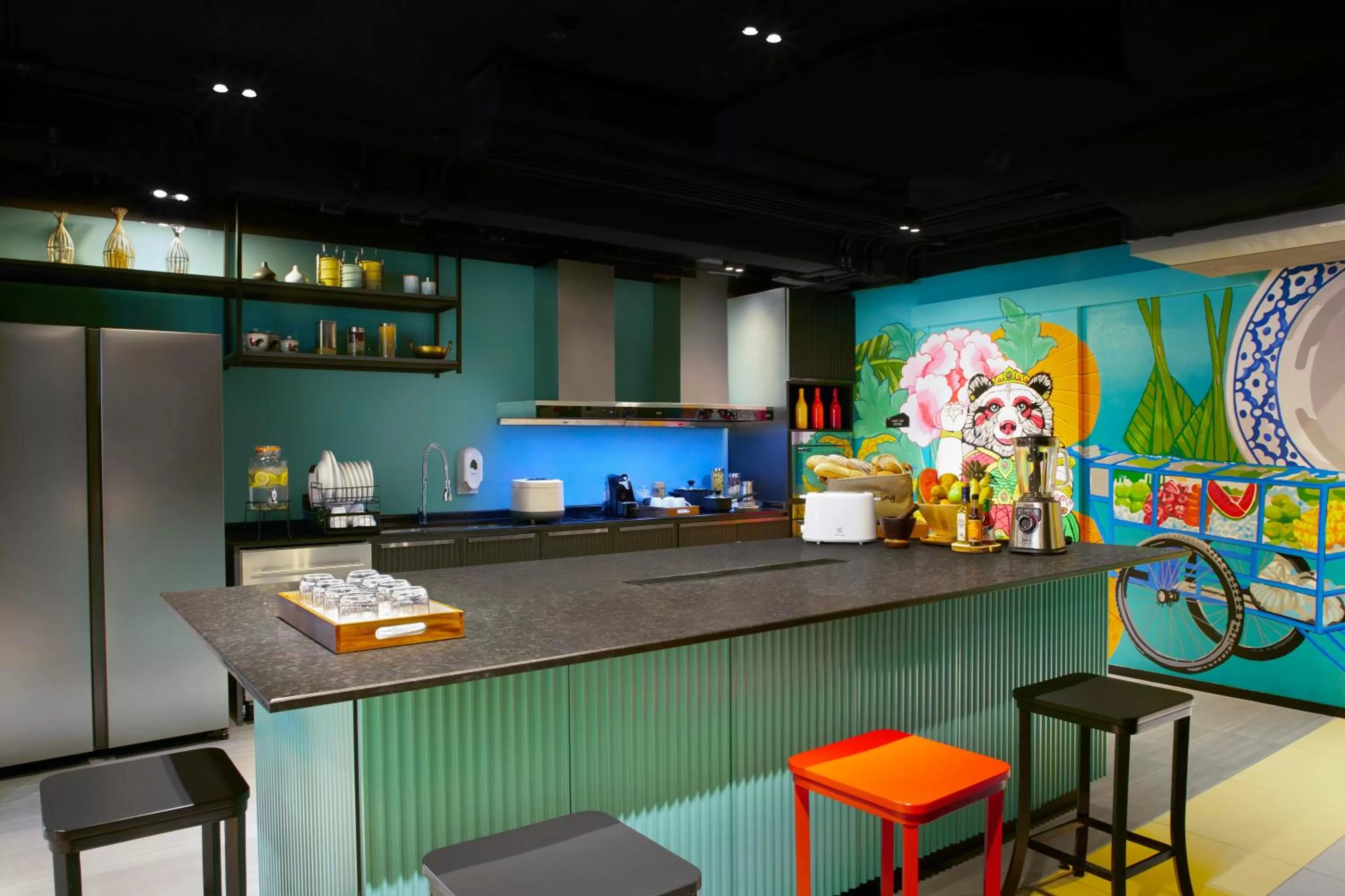 Communal kitchen in lyf Sukhumvit 8 Bangkok