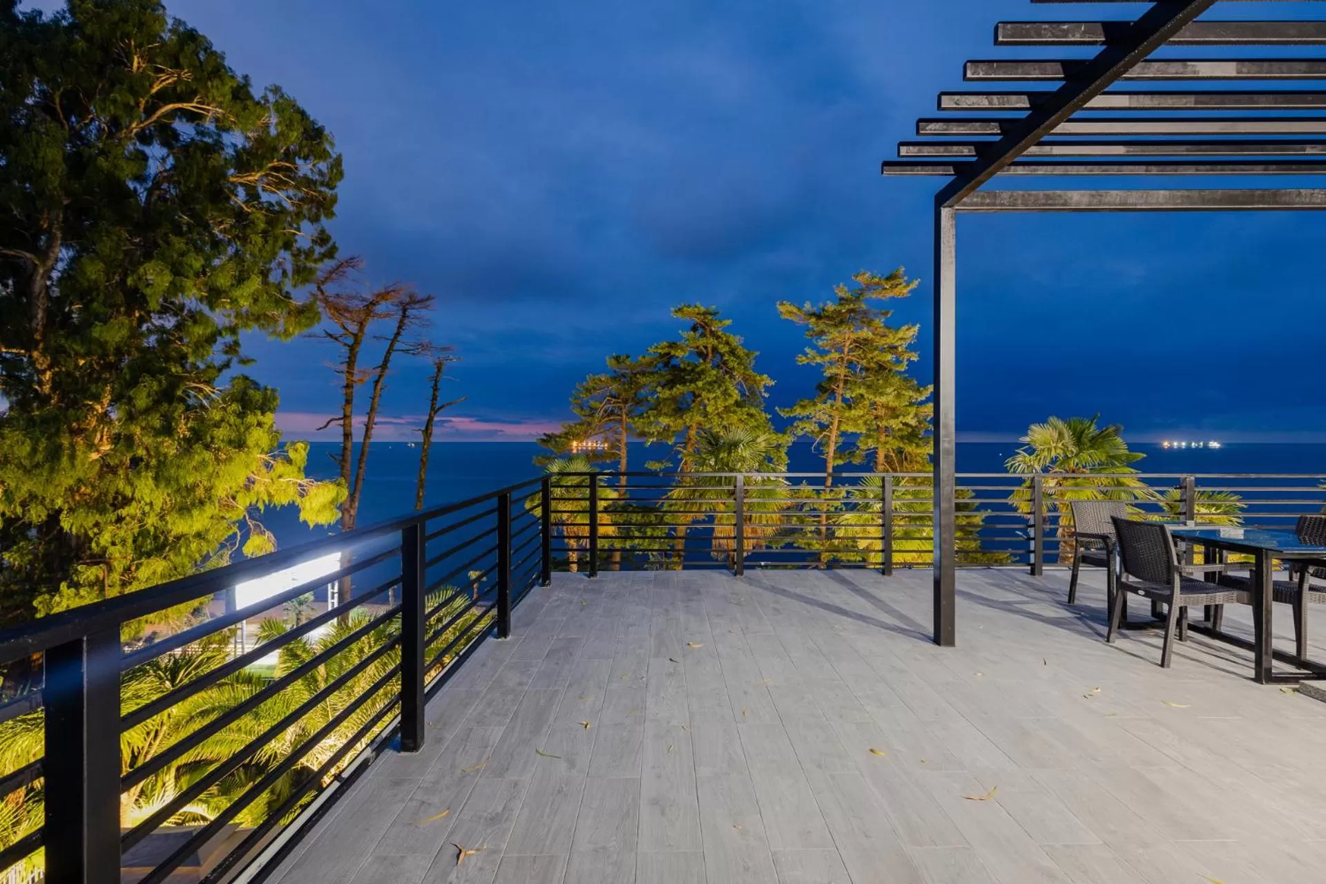 Balcony/Terrace in House at the Sea
