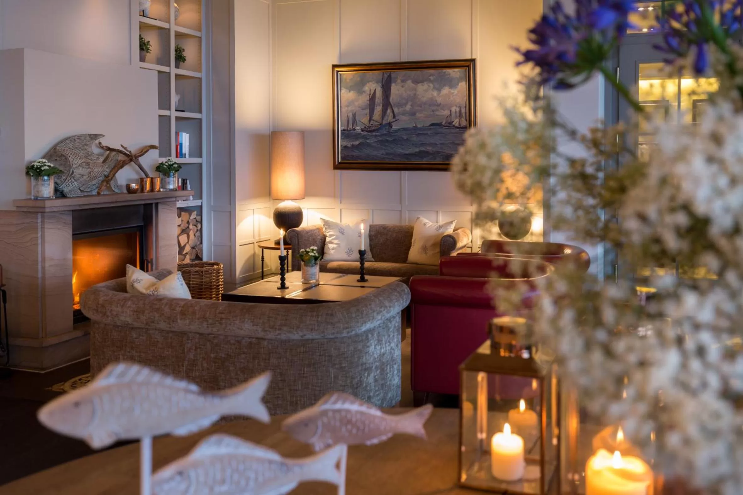 Communal lounge/ TV room in Strandhotel Ostseeblick