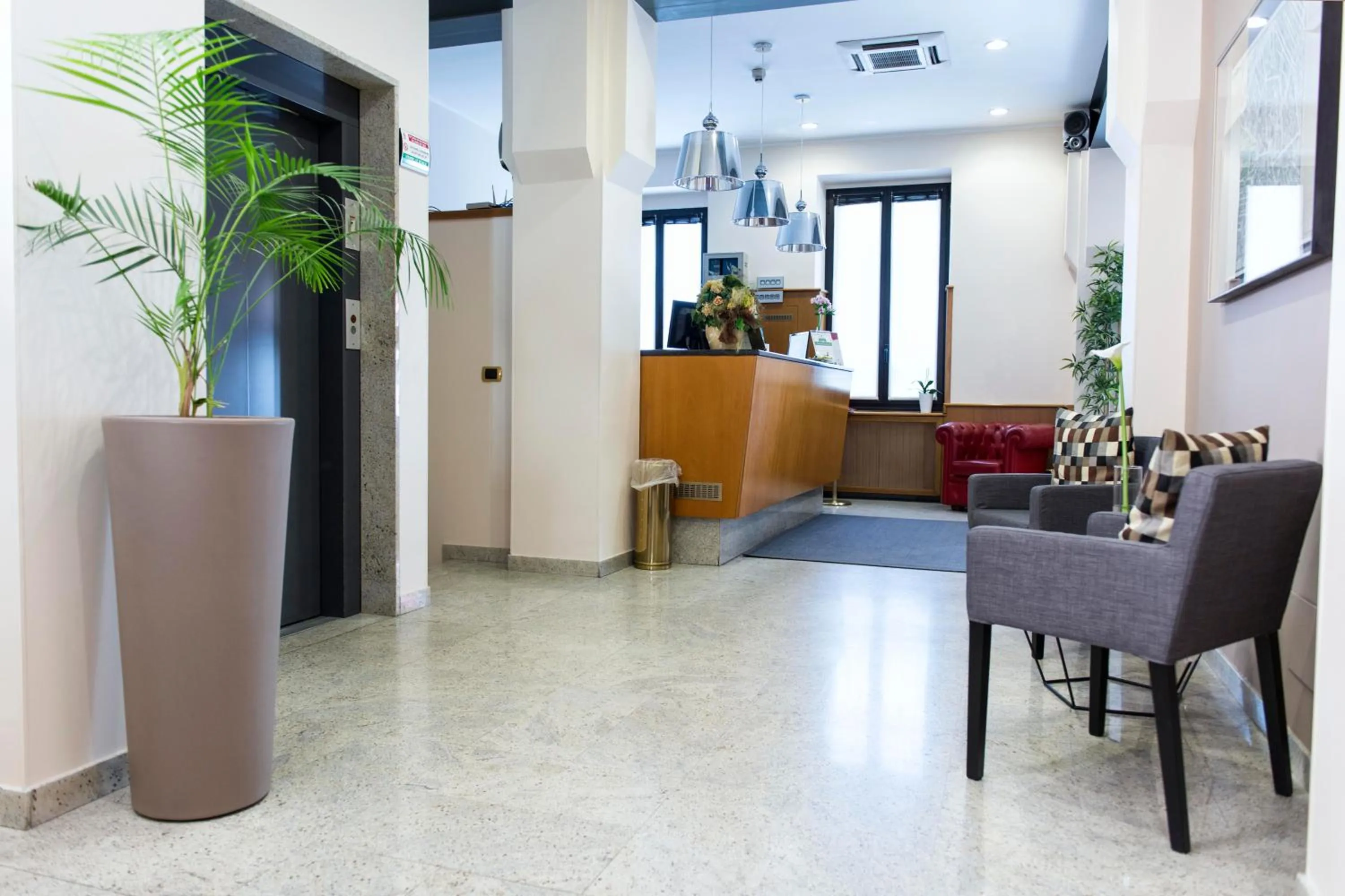 Lobby or reception in Hotel Florence Milano
