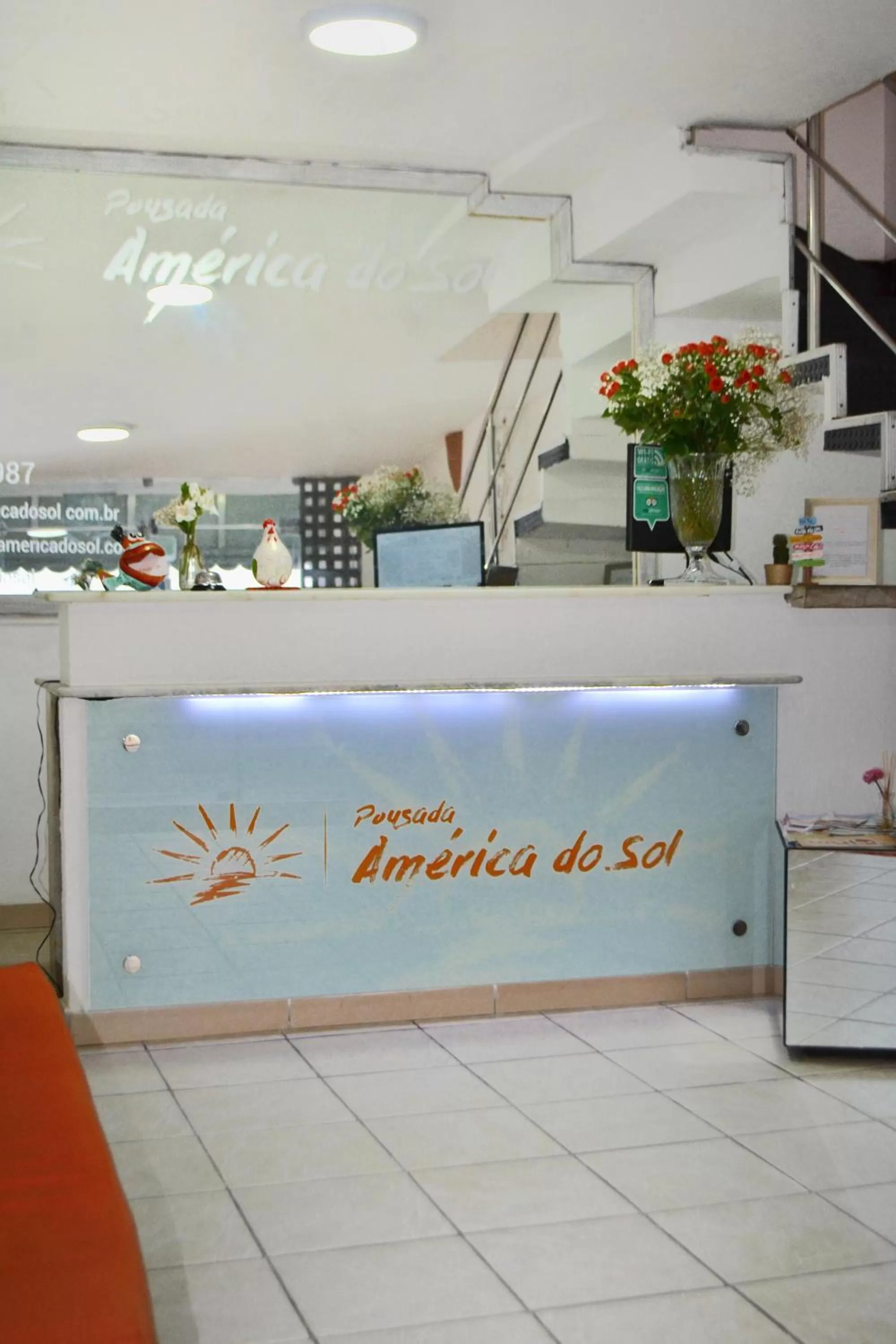 Lobby or reception, Property Logo/Sign in Pousada America do Sol
