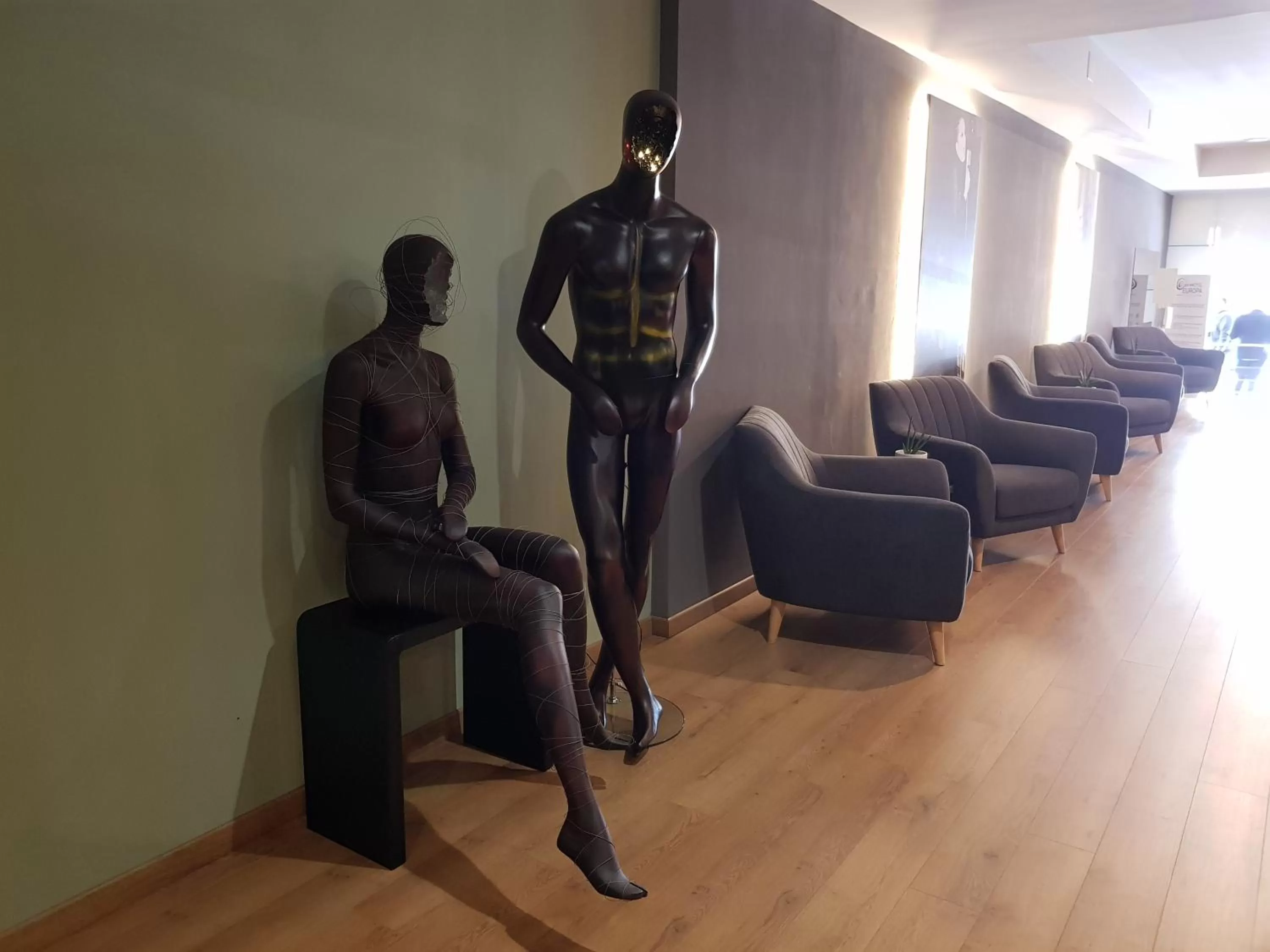 Communal lounge/ TV room in Hotel Europa Art Caserta