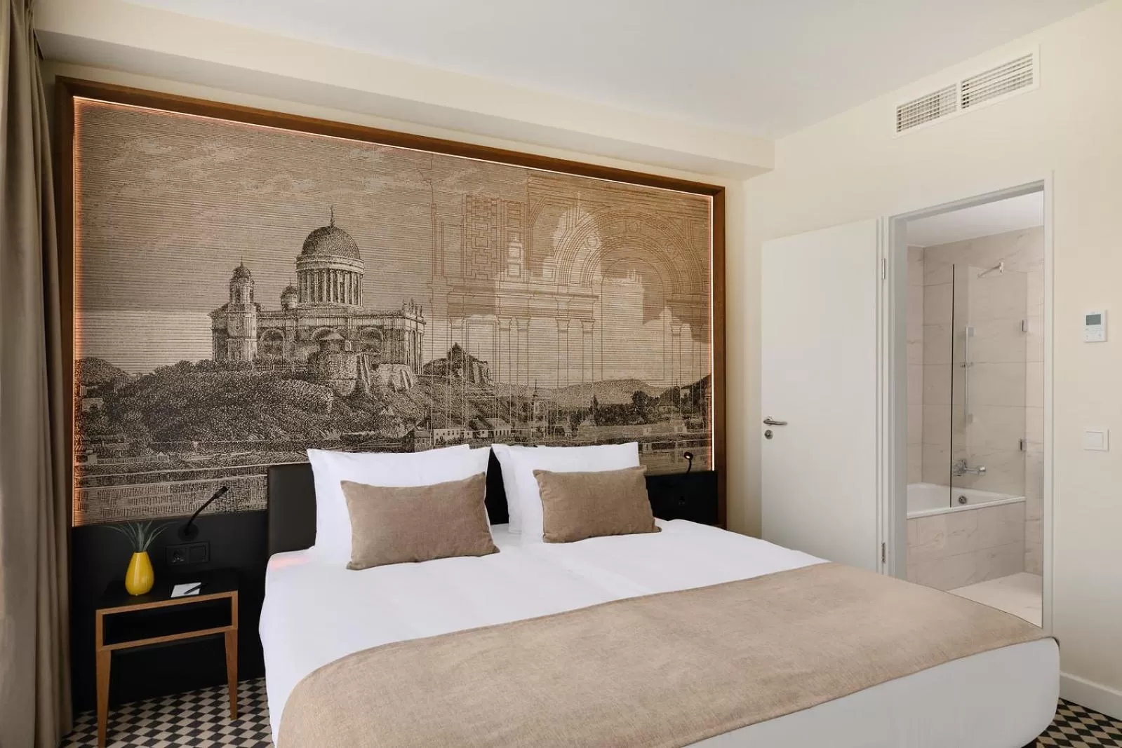 Bed in Grand Hotel Esztergom